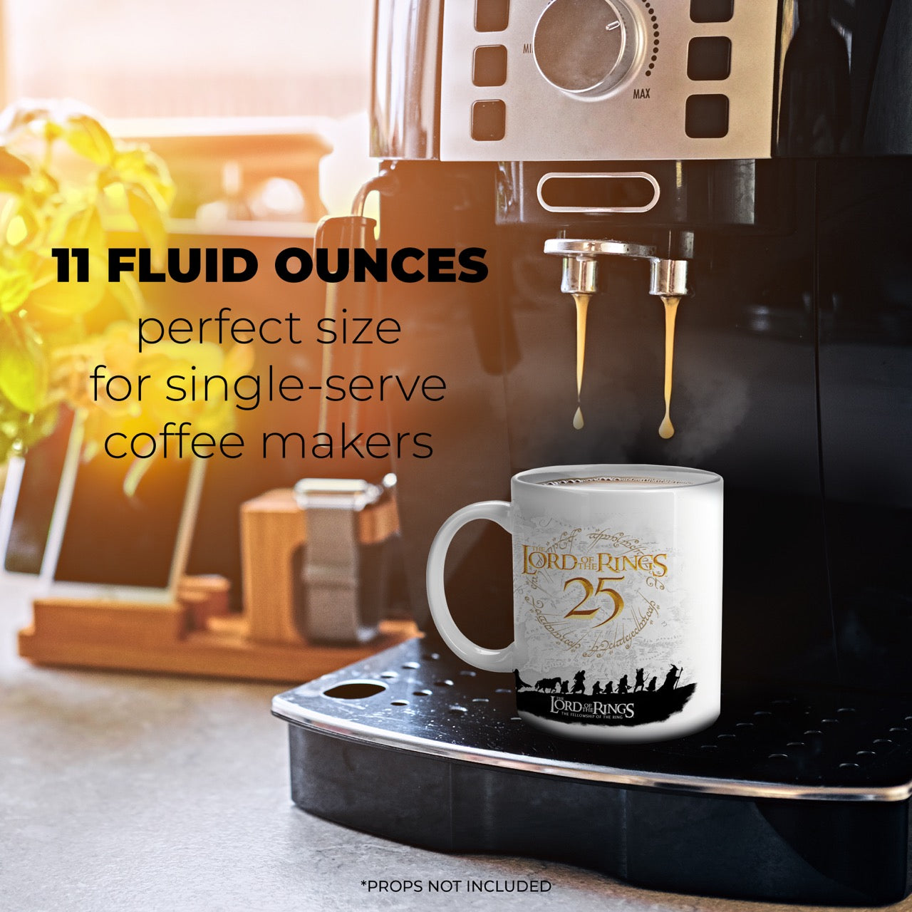 The Lord of the Rings: The Fellowship of the Ring 25th Anniversary (25 Years of Fellowship) 11 oz White Ceramic Mug WMUG1790