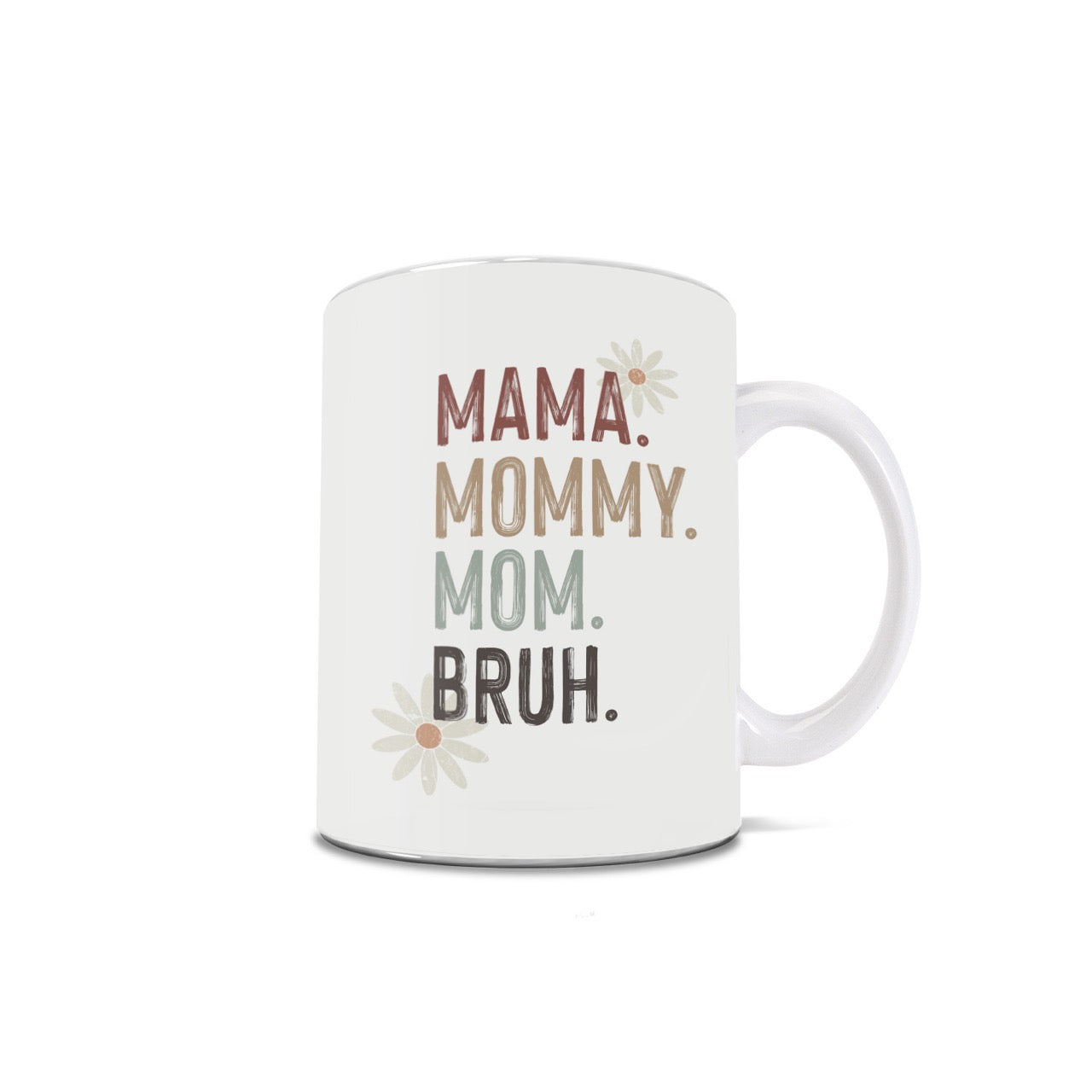 Trend Setters Original (Mama. Mommy. Mom. Bruh.) 11 oz White Ceramic Mug WMUG1803