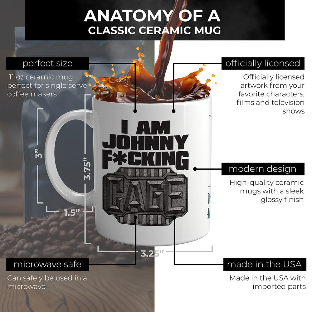 Mortal Kombat 2 (I Am Johnny) 11 oz White Ceramic Mug WMUG1807