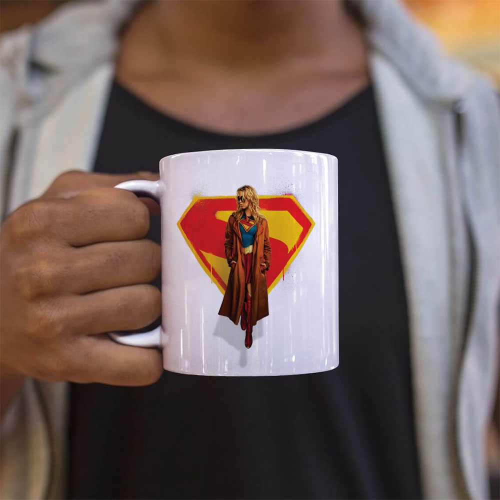Supergirl (Truth. Justice. Whatever.) 11 oz White Ceramic Mug WMUG1808