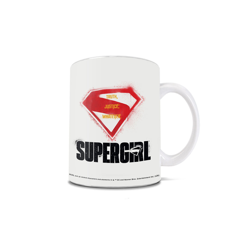 Supergirl (Truth. Justice. Whatever.) 11 oz White Ceramic Mug WMUG1808
