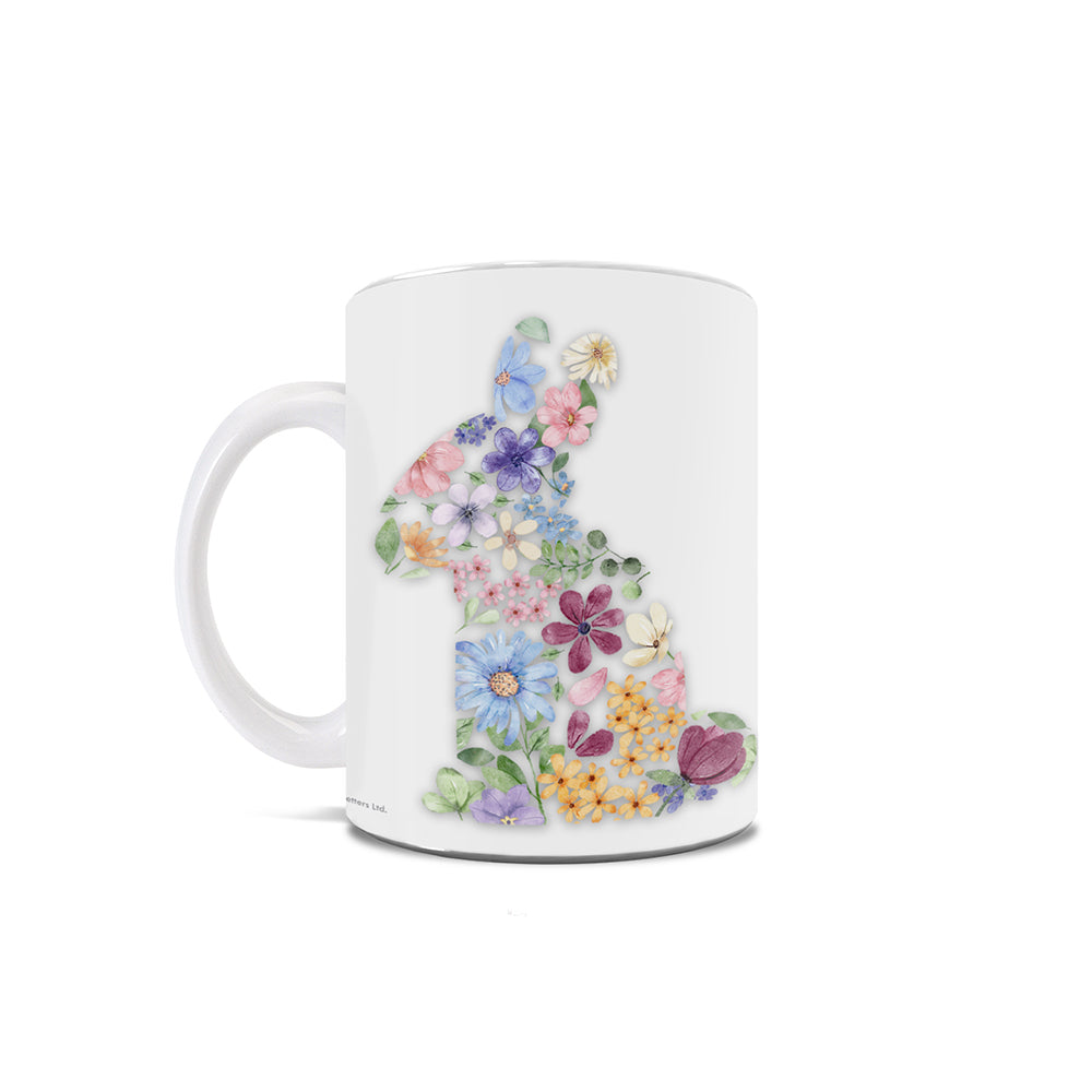 Trend Setters Original (Floral Bunny) 11 oz White Ceramic Mug WMUG1811