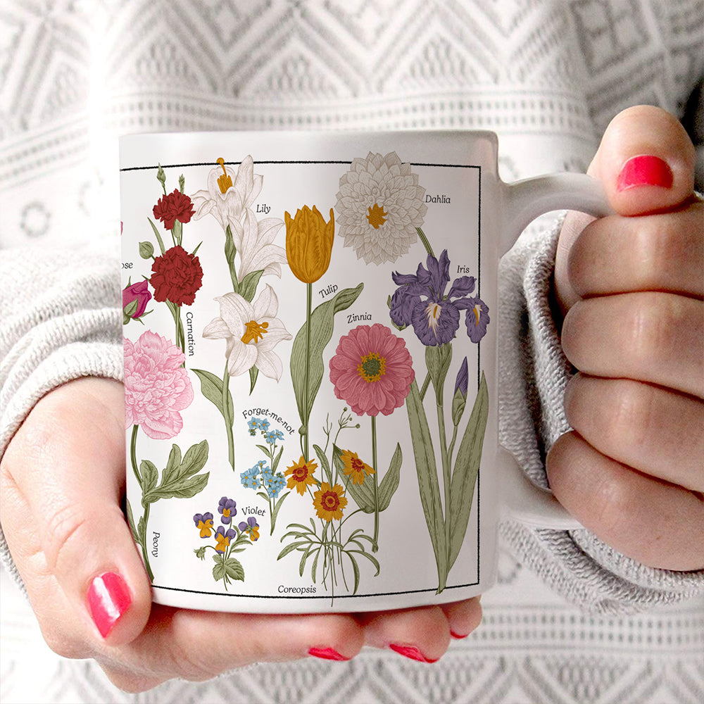 Trend Setters Original (Flower Garden) 11 oz White Ceramic Mug WMUG1815