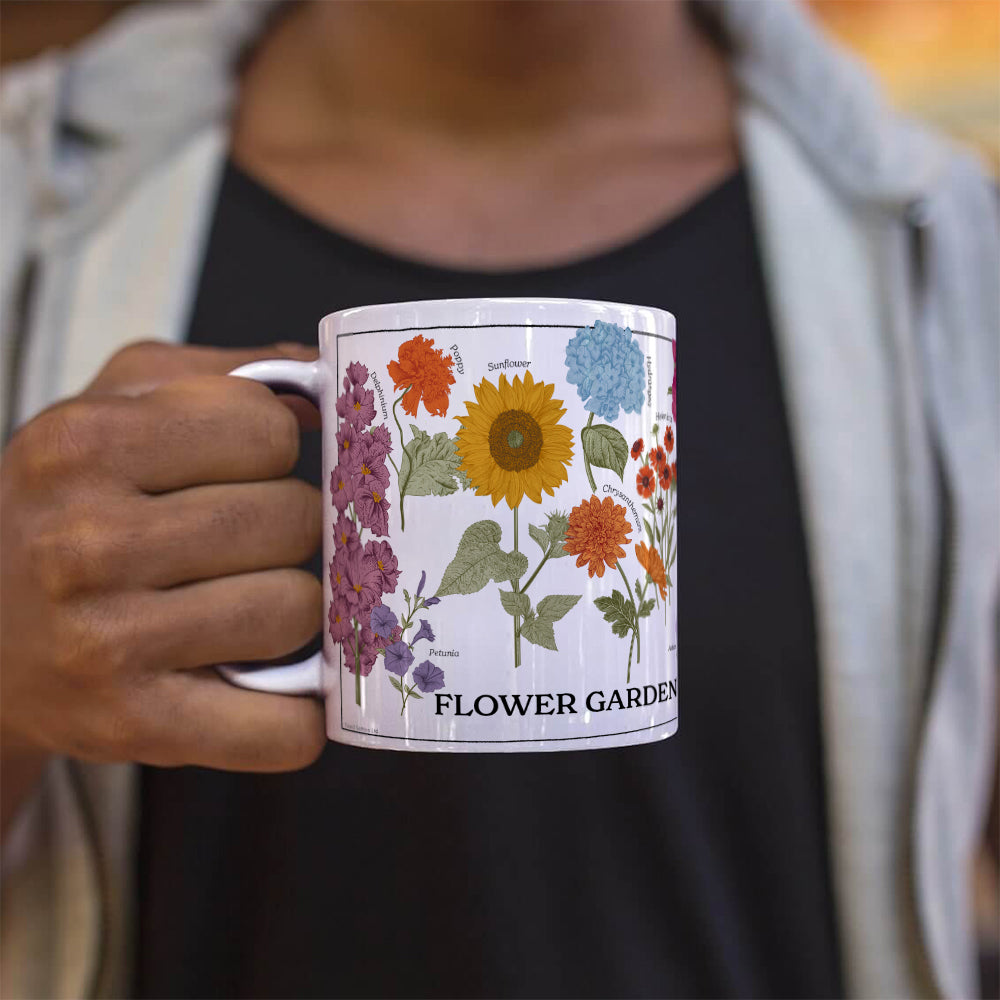 Trend Setters Original (Flower Garden) 11 oz White Ceramic Mug WMUG1815