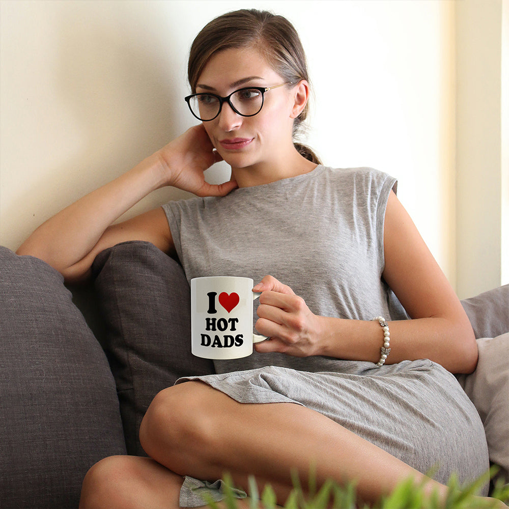 Trend Setters Original (I Heart Hot Dads) 11 oz White Ceramic Mug WMUG1819