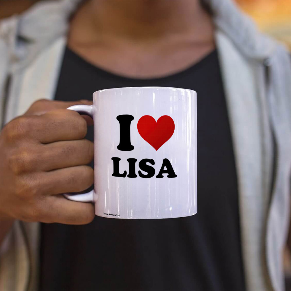Trend Setters Original (I Heart Custom Name) Personalized 11 oz White Ceramic Mug WMUG1820