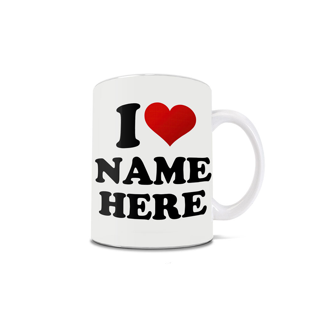 Trend Setters Original (I Heart Custom Name) Personalized 11 oz White Ceramic Mug WMUG1820