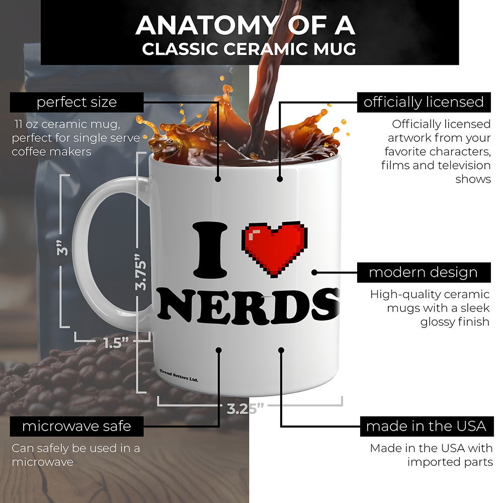Trend Setters Original (I Heart Nerds) 11 oz White Ceramic Mug WMUG1821