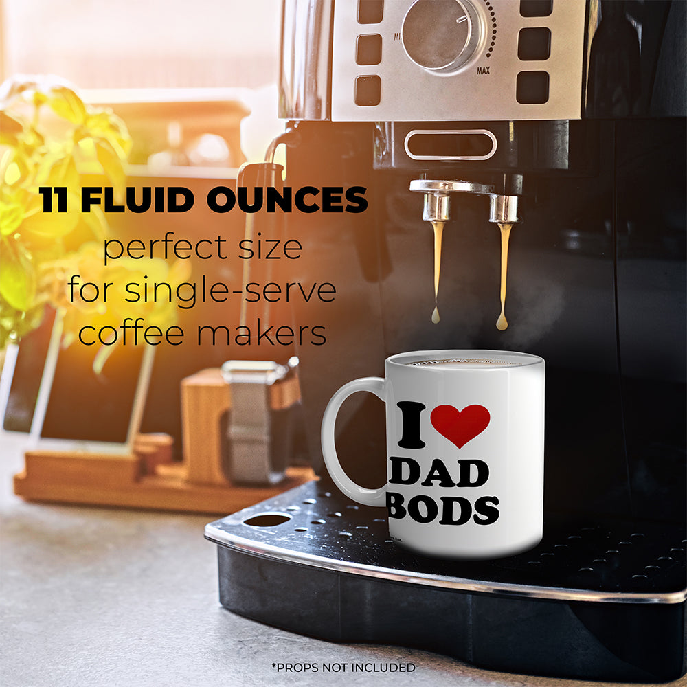 Trend Setters Original (I Heart Dad Bods) 11 oz White Ceramic Mug WMUG1825