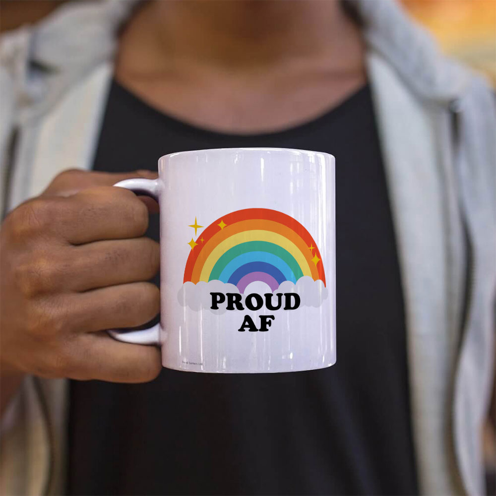 Trend Setters Original (Proud AF Rainbow Pride) 11 oz White Ceramic Mug WMUG1827