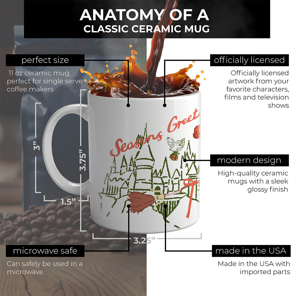 Harry Potter (Greetings from Hogwarts) 11 oz White Ceramic Mug WMUG1839