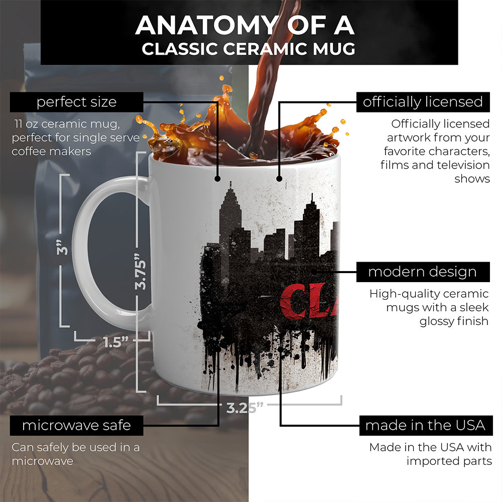 Clayface (City Skyline) 11 oz White Ceramic Mug WMUG1852
