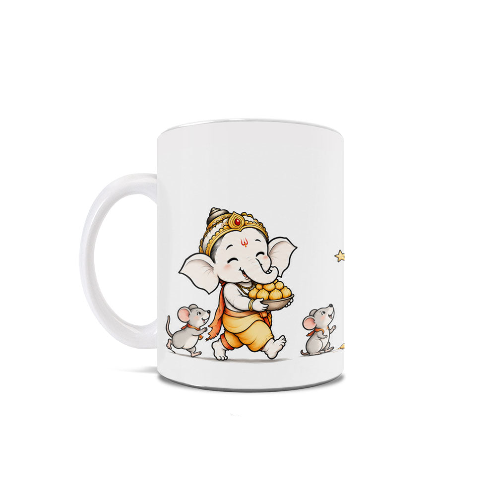 Trend Setters Original (Little Ganesha and the Moon) 11 oz White Ceramic Mug WMUG1859