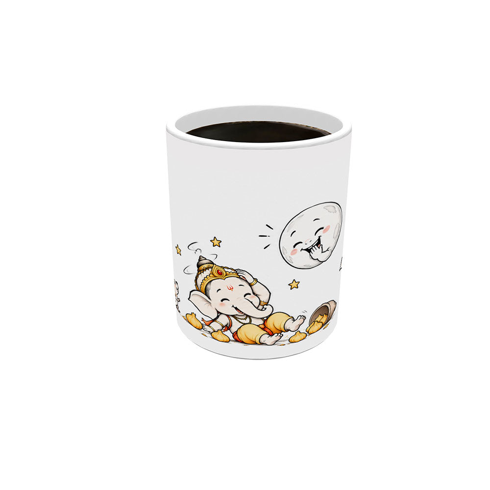 Trend Setters Original (Little Ganesha and the Moon) 11 oz White Ceramic Mug WMUG1859