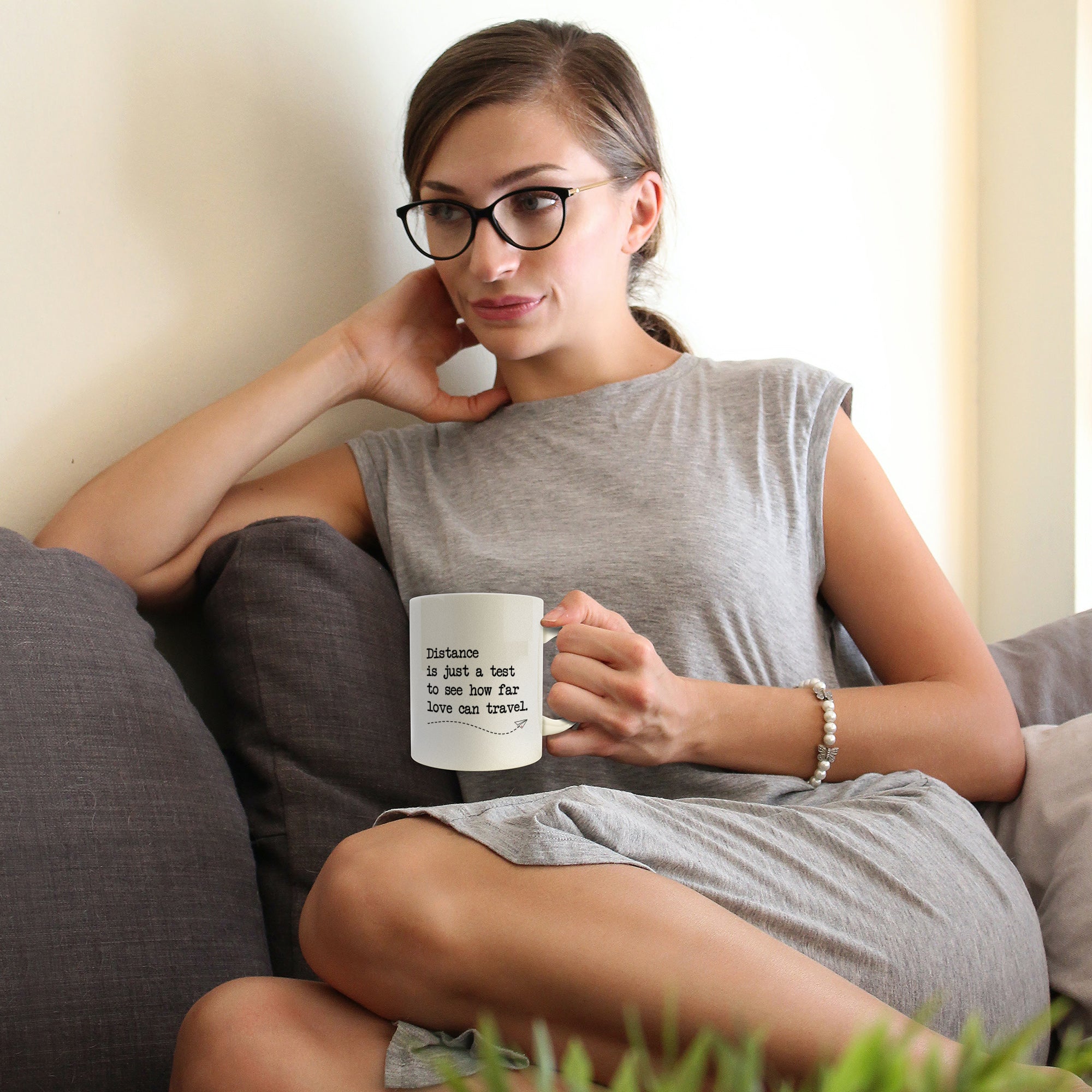 Trend Setters Original (State to State Long Distance - Personalized) 11 oz White Ceramic Mug