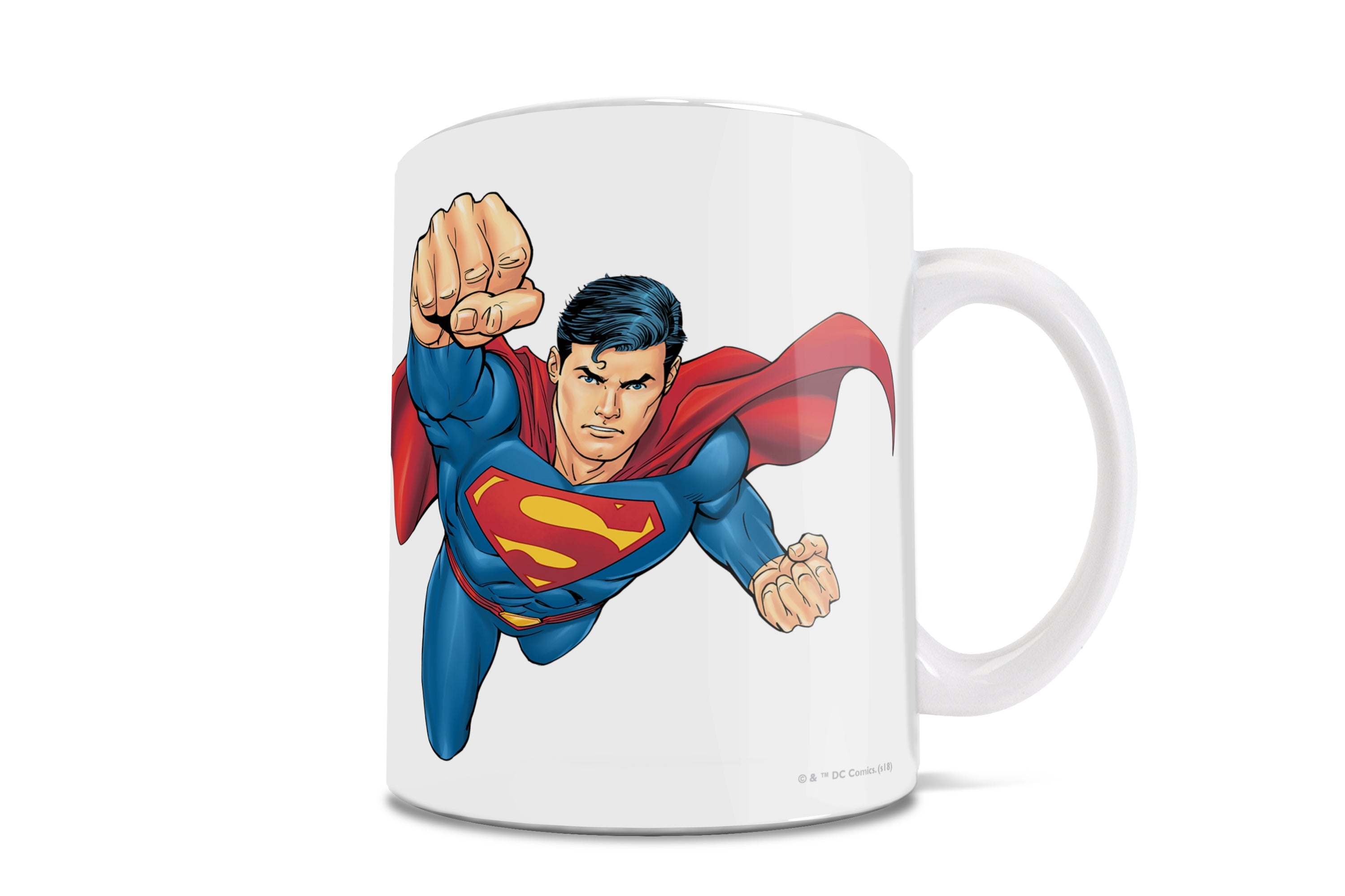 Father's Day Collection (Superman – First Hero - Personalized) 11 oz White Ceramic Mug