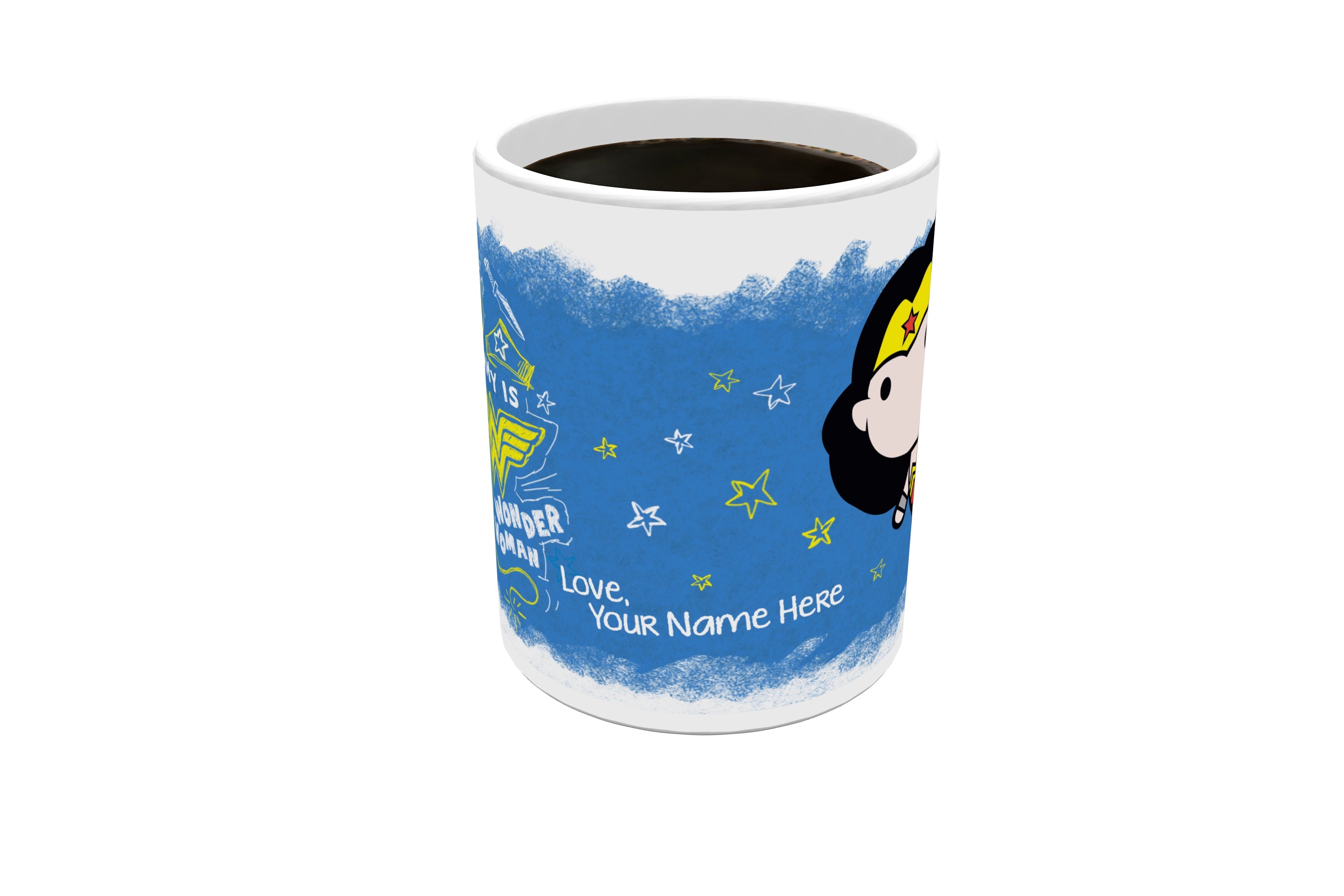 Mother's Day Collection (Wonder Woman – Mommy – Personalized) 11 oz White Ceramic Mug