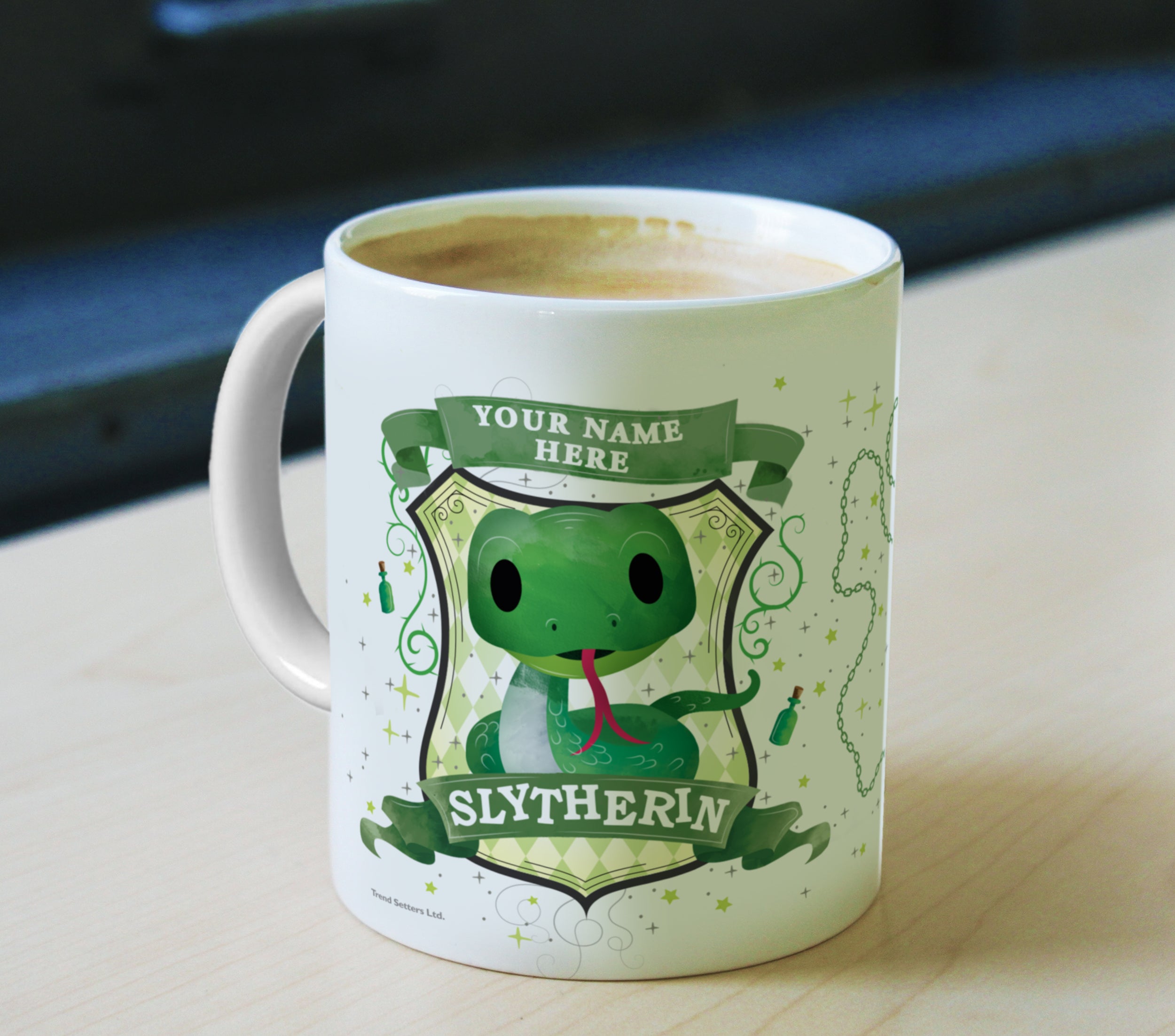 Harry Potter (Slytherin Chibi Watercolor - Personalized) White Ceramic Mug WMUG817