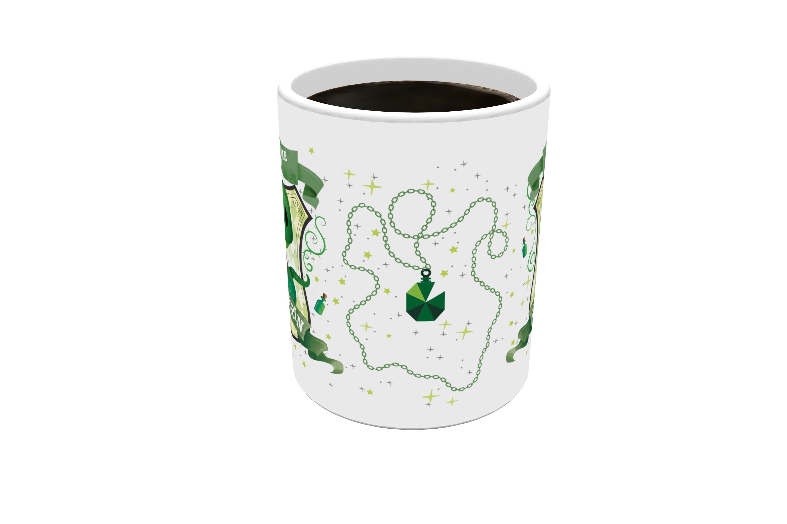 Harry Potter (Slytherin Chibi Watercolor - Personalized) White Ceramic Mug WMUG817