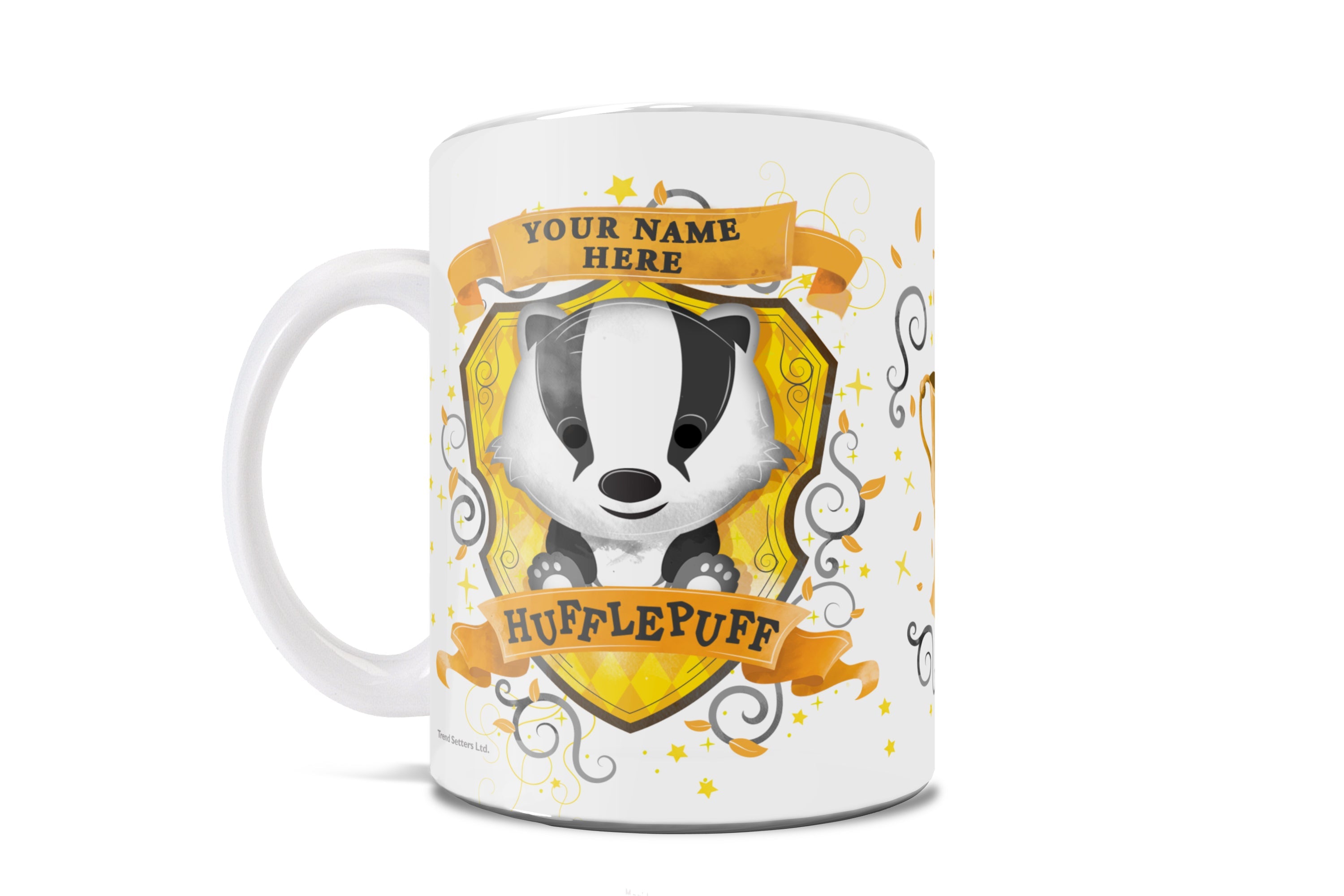 Harry Potter (Hufflepuff Chibi Watercolor - Personalized) White Ceramic Mug WMUG819