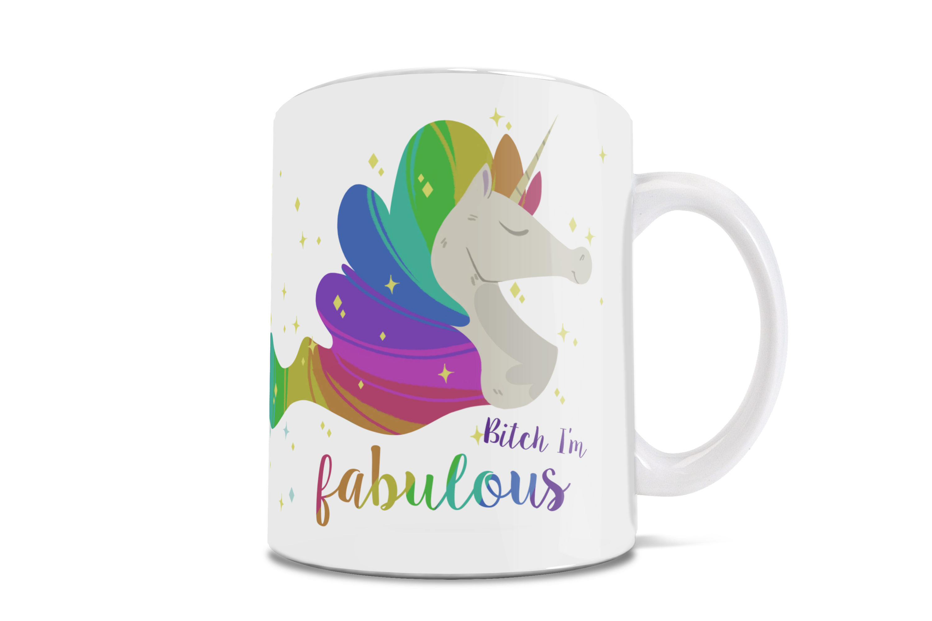 Unicorn (Bitch I'm Fabulous) Effwords 11 oz Ceramic Mug WMUG833
