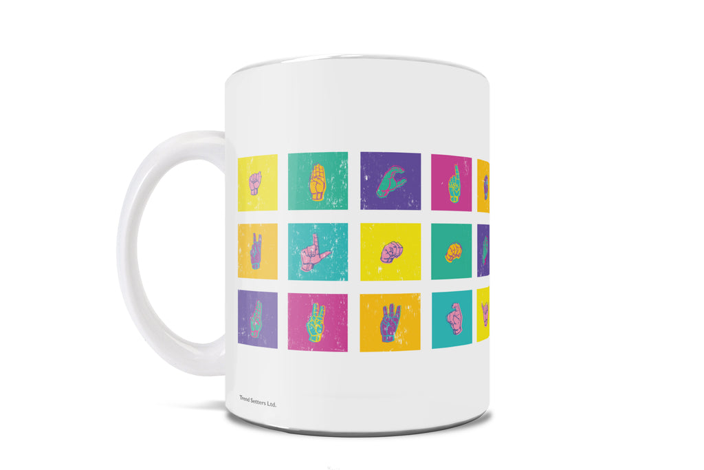 Career Collection (ASL Pop Art Alphabet) 11 oz Ceramic Mug WMUG901