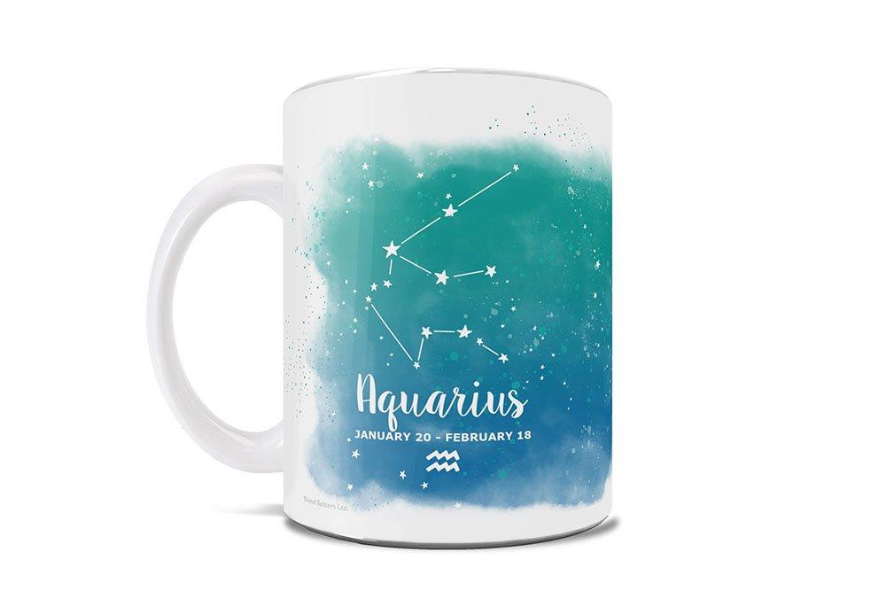 Zodiac Collection (Aquarius (Personalized) 11 oz White Ceramic Mug