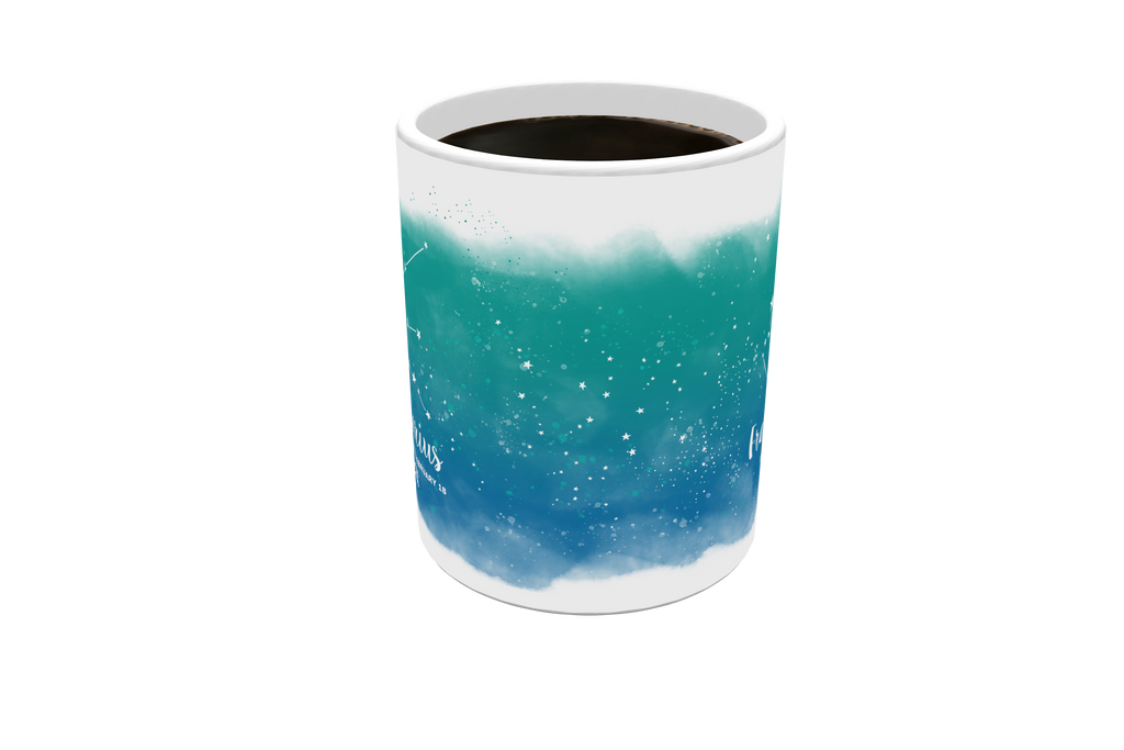 Zodiac Collection (Aquarius - Personalized) 11 oz White Ceramic Mug