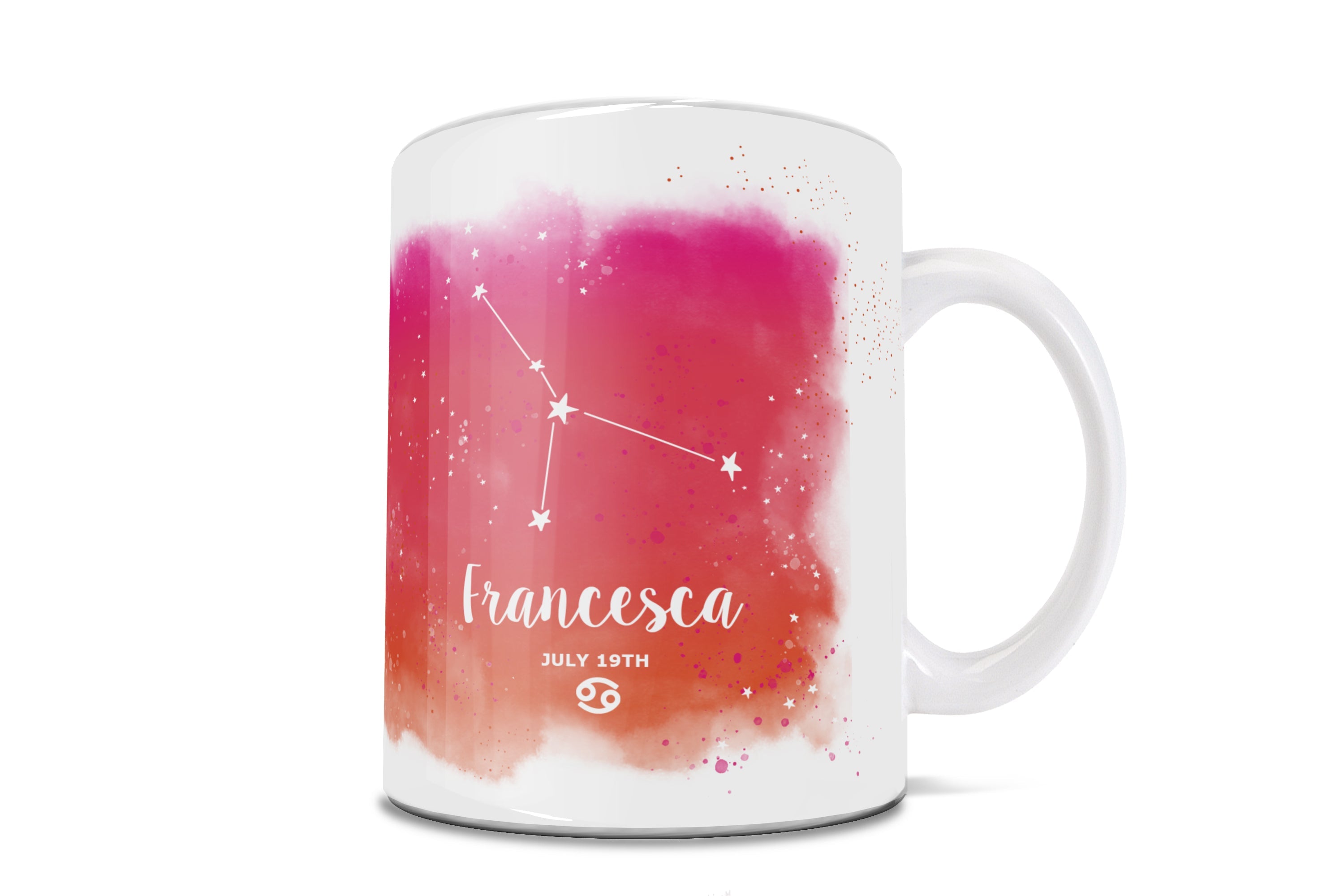 Zodiac Collection (Cancer - Personalized) 11 oz White Ceramic Mug