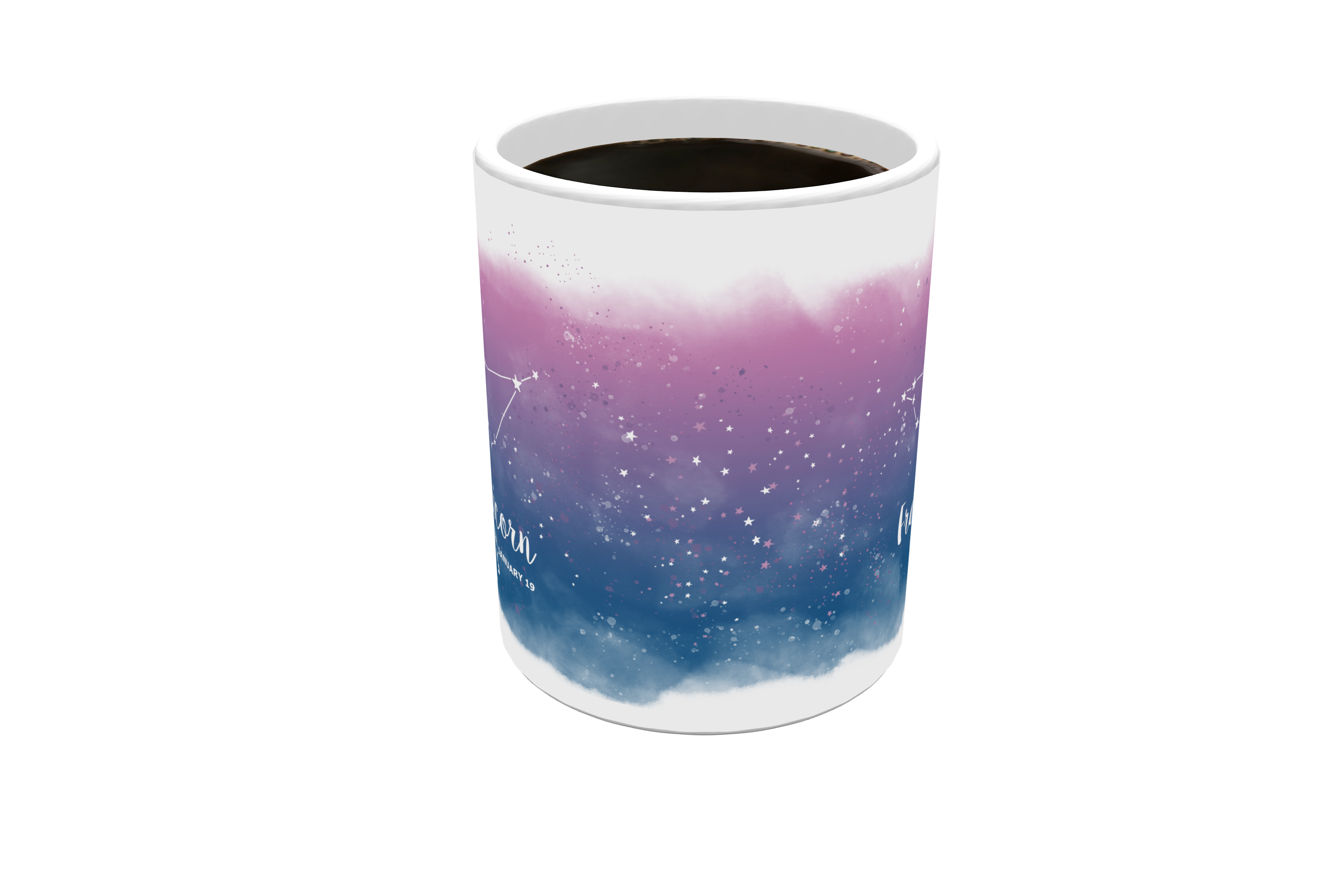 Zodiac Collection (Capricorn- Personalized) 11 oz White Ceramic Mug