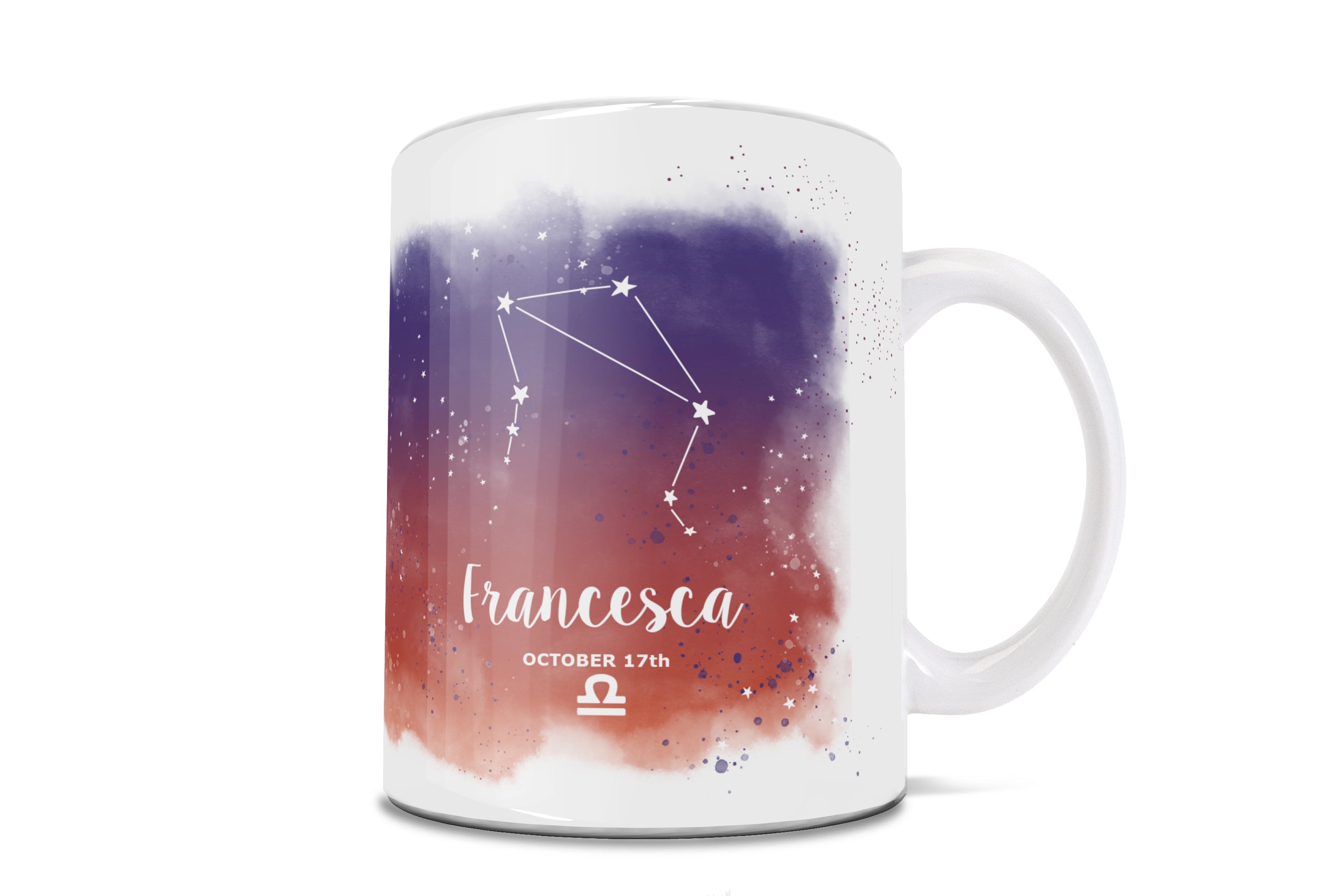 Zodiac Collection (Libra - Personalized) 11 oz White Ceramic Mug