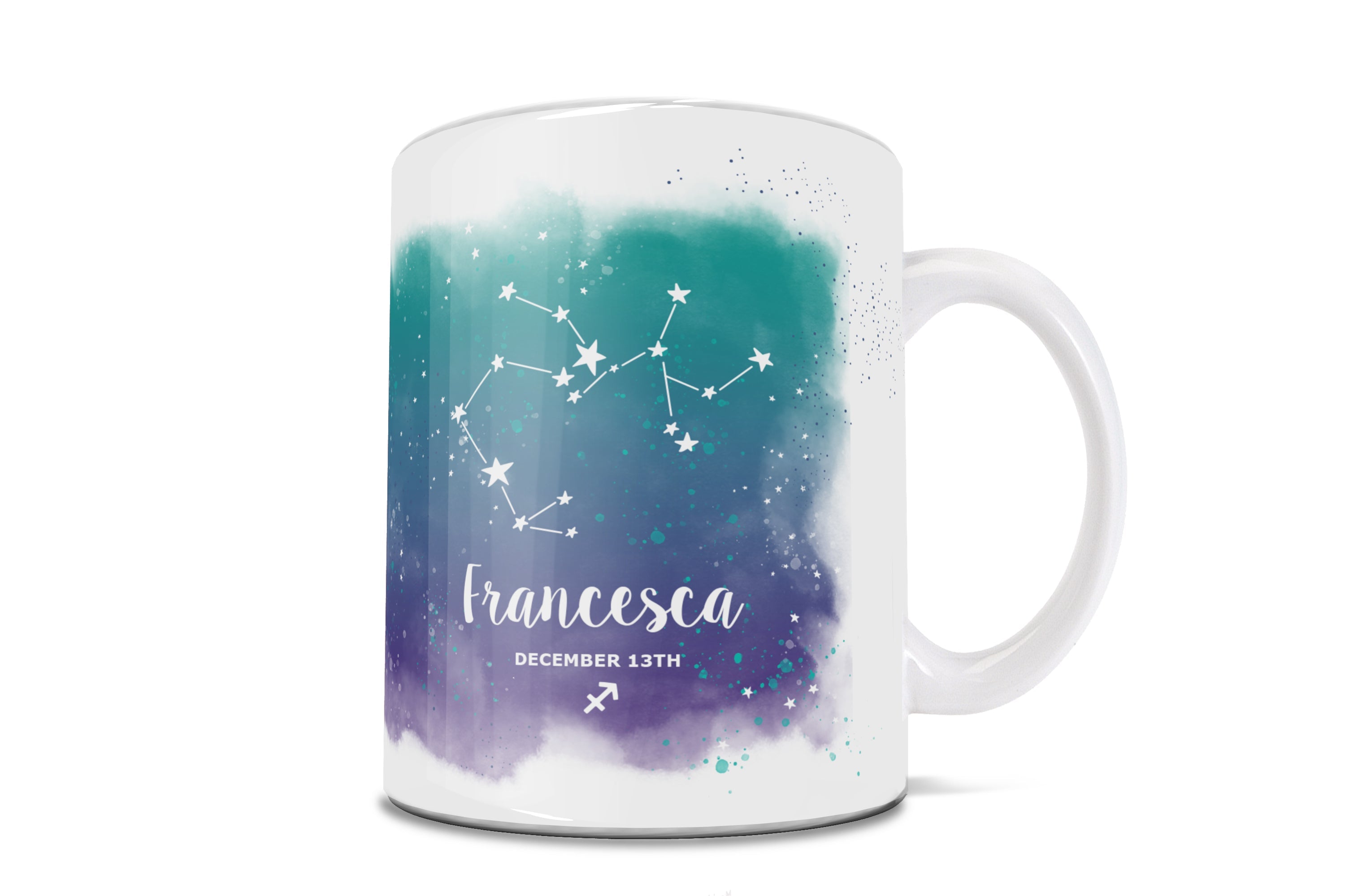 Zodiac Collection (Sagittarius - Personalized) 11 oz White Ceramic Mug