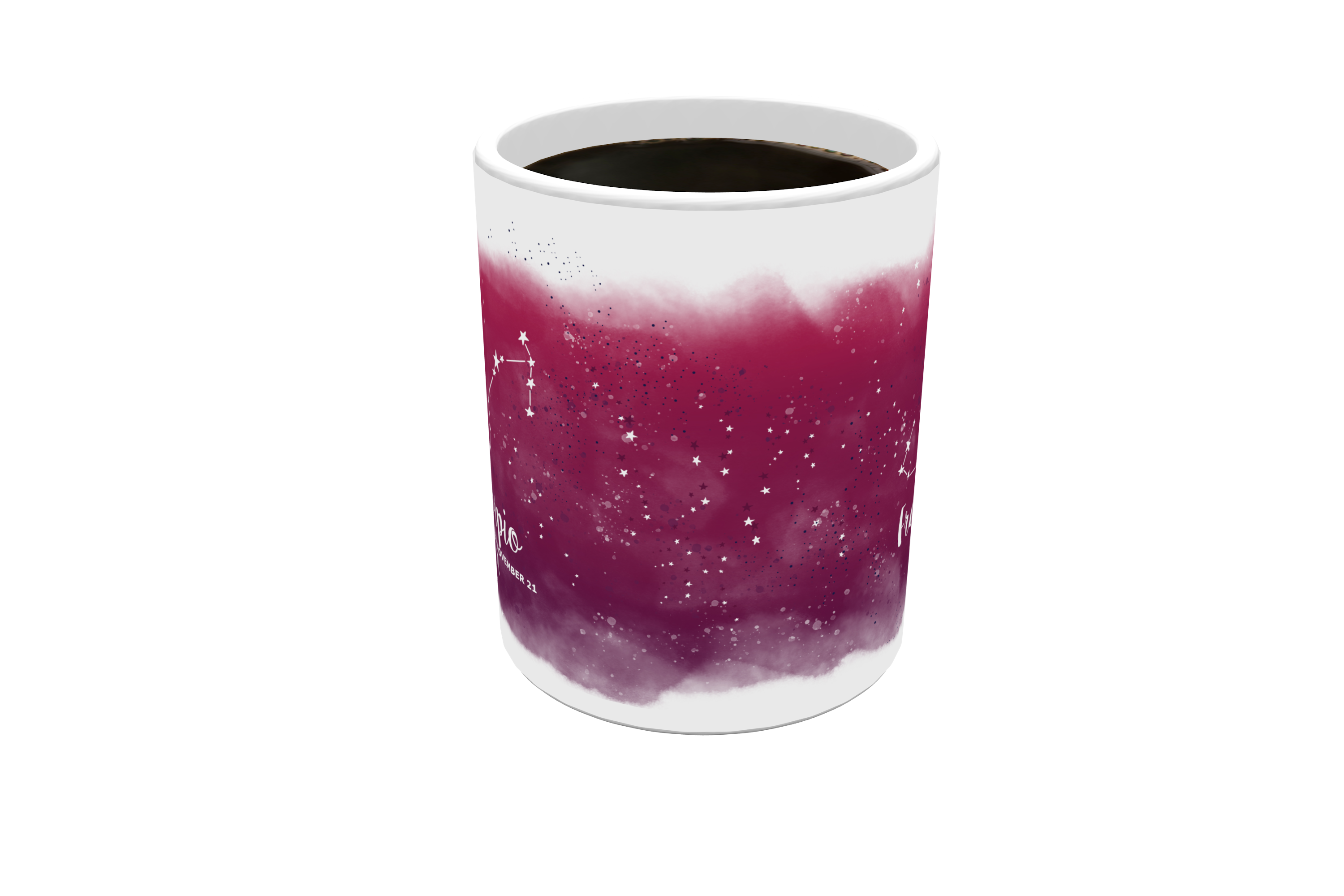 Zodiac Collection (Scorpio - Personalized) 11 oz White Ceramic Mug