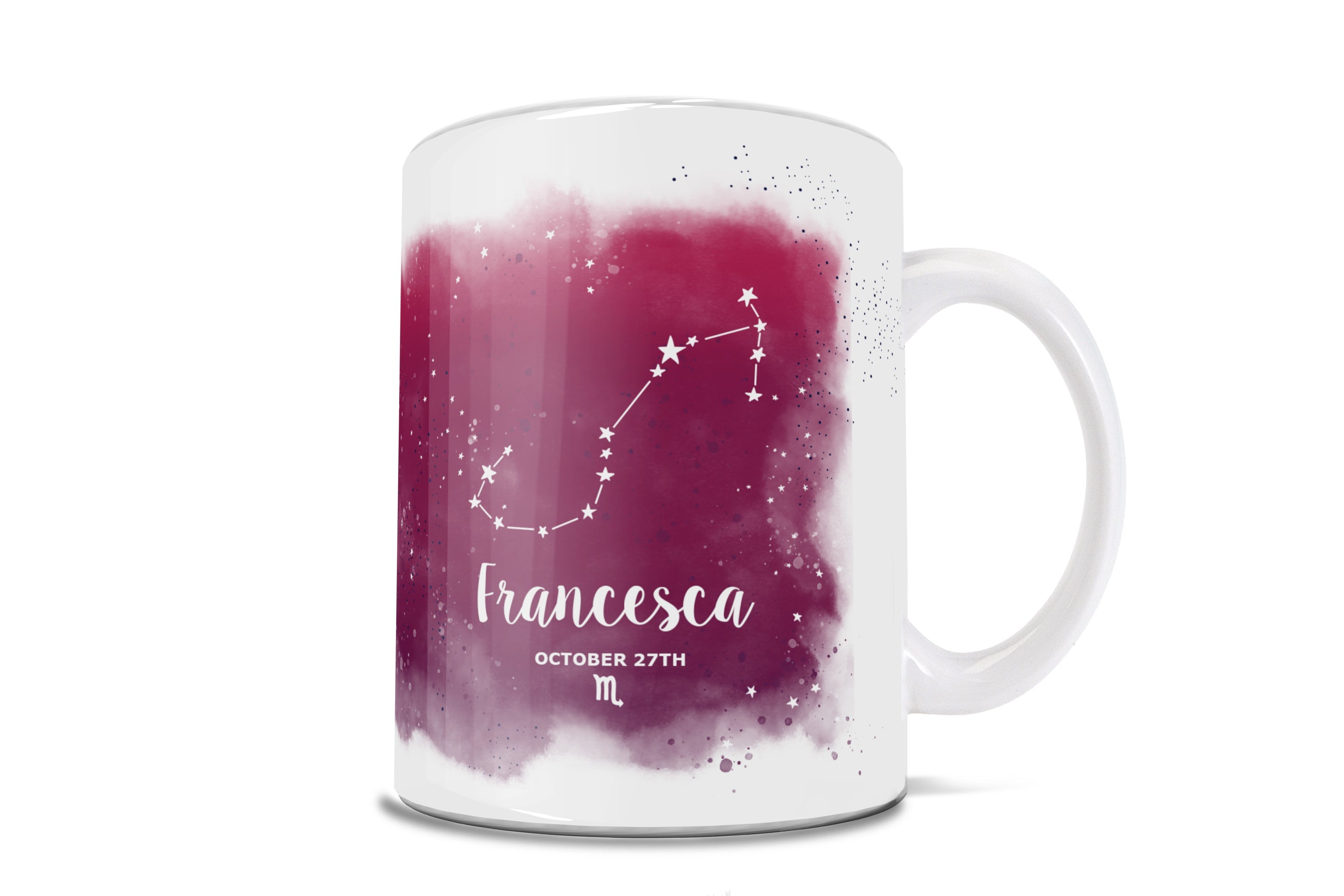 Zodiac Collection (Scorpio - Personalized) 11 oz White Ceramic Mug