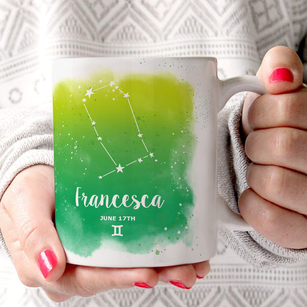 Zodiac Collection (Gemini - Personalized) 11 oz White Ceramic Mug