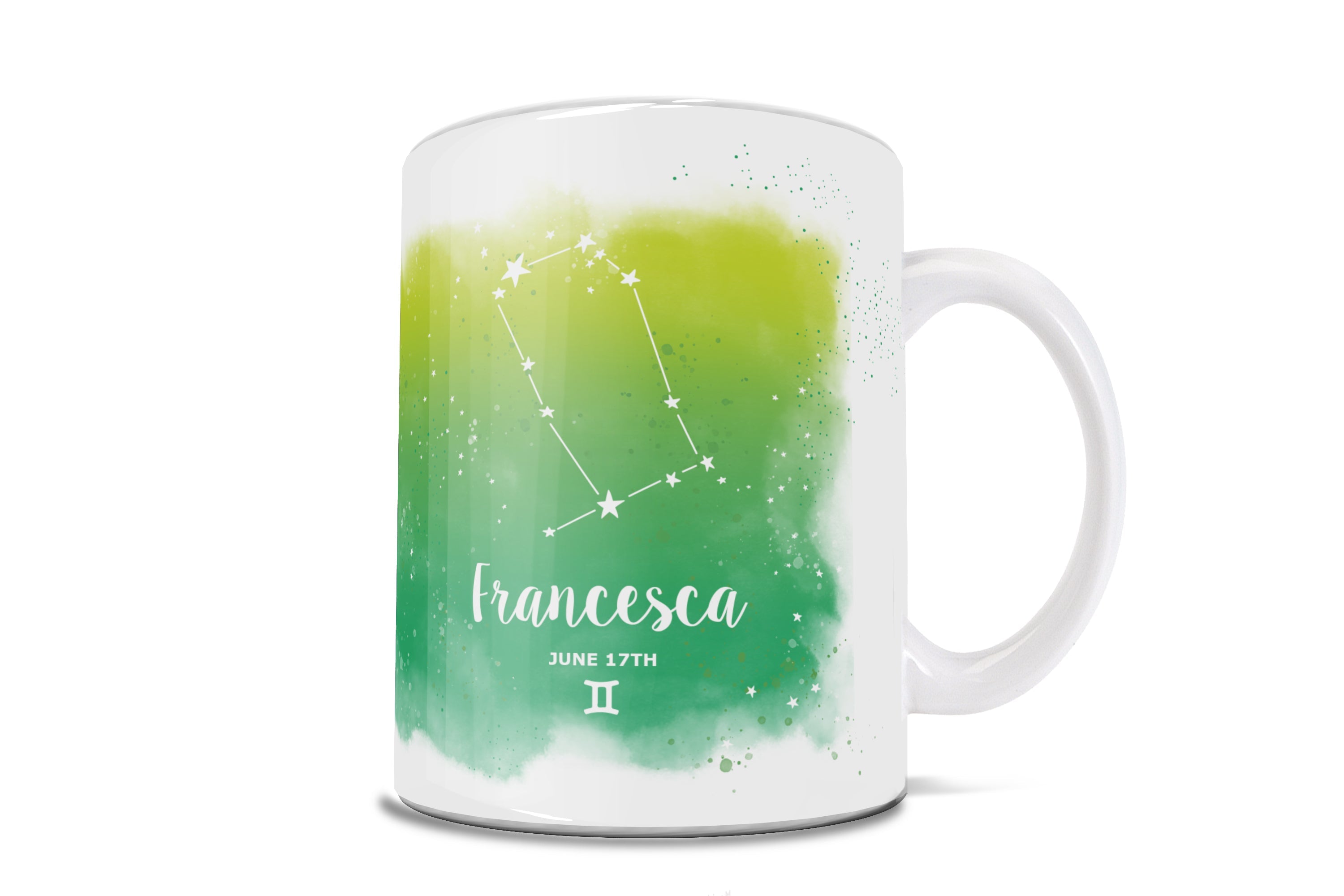 Zodiac Collection (Gemini - Personalized) 11 oz White Ceramic Mug