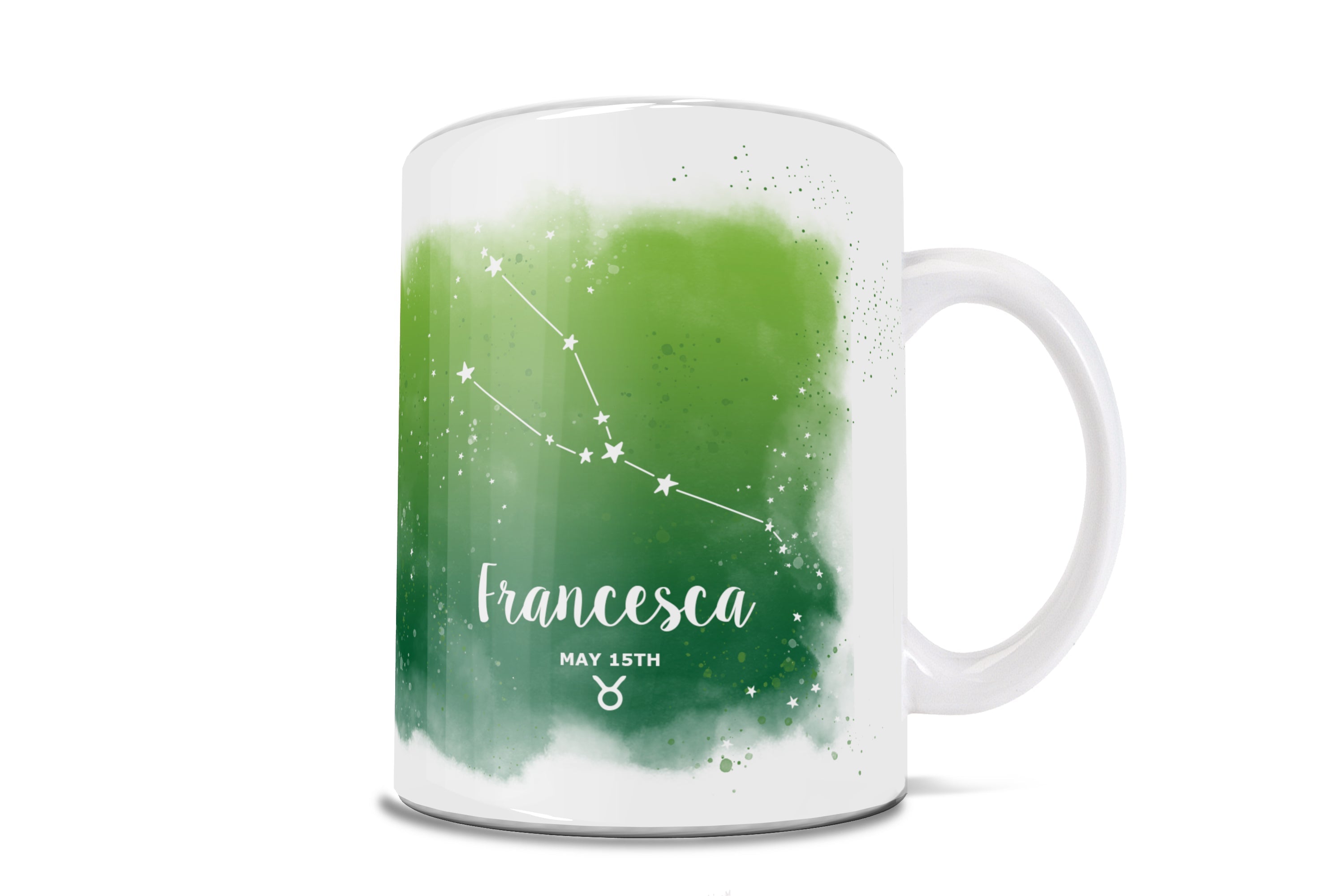 Zodiac Collection (Taurus - Personalized) 11 oz White Ceramic Mug