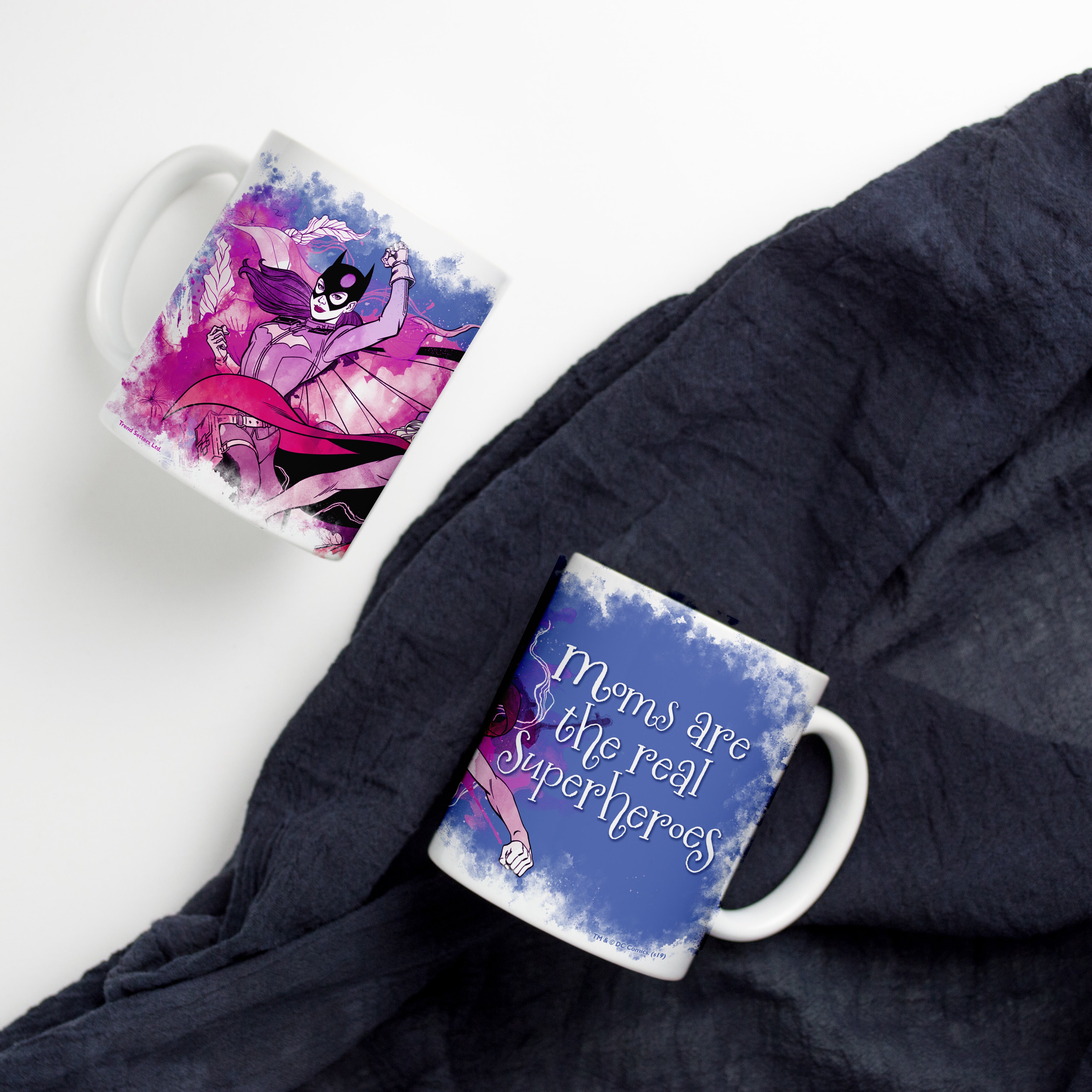 DC Comics (Mothers Day - Batgirl and Supergirl Watercolor) 11 oz Ceramic Mug WMUG976