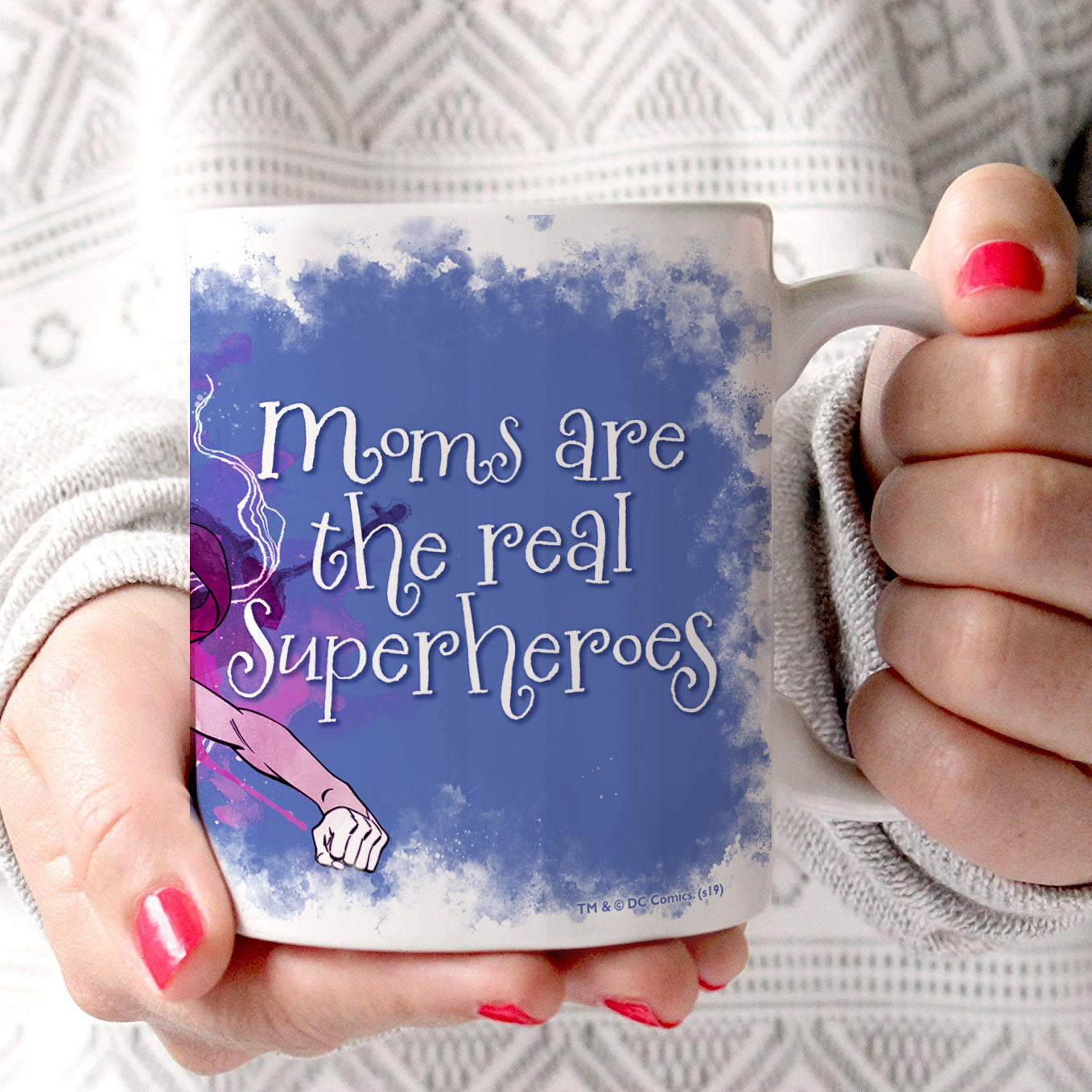 DC Comics (Mothers Day - Batgirl and Supergirl Watercolor) 11 oz Ceramic Mug WMUG976