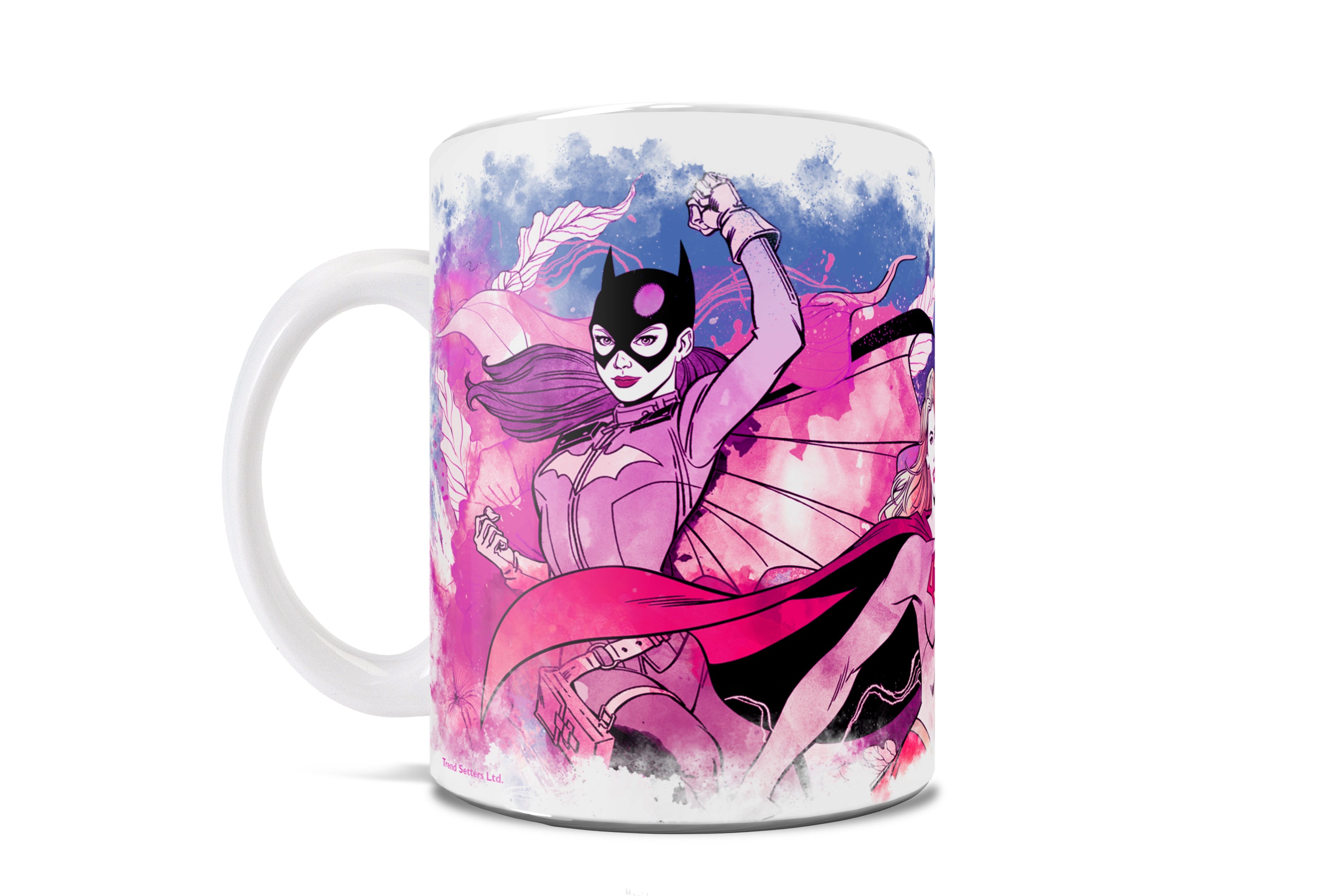 DC Comics (Mothers Day - Batgirl and Supergirl Watercolor) 11 oz Ceramic Mug WMUG976
