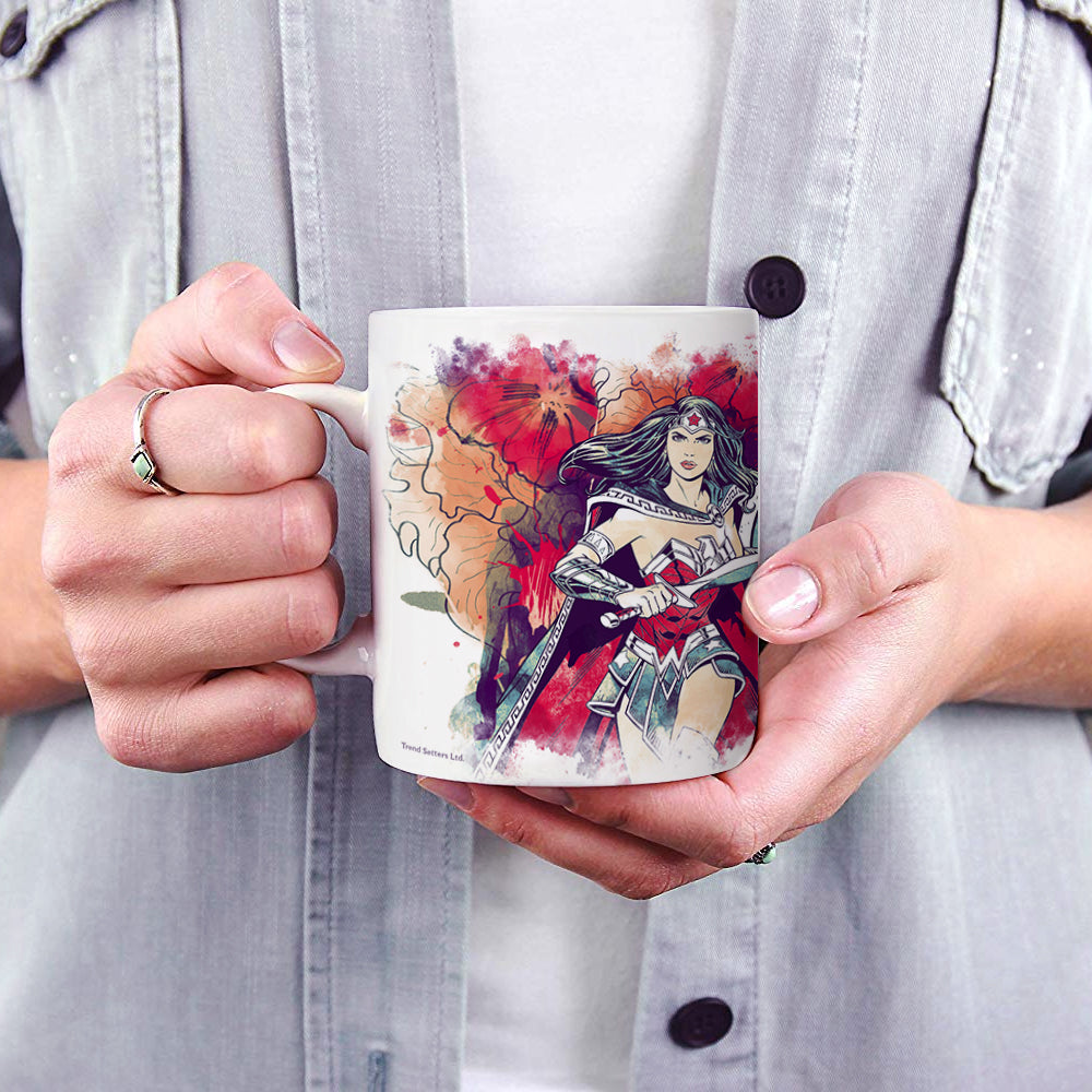 DC Comics (Wonder Woman and Cheeta Watercolor) 11 oz Ceramic Mug WMUG978