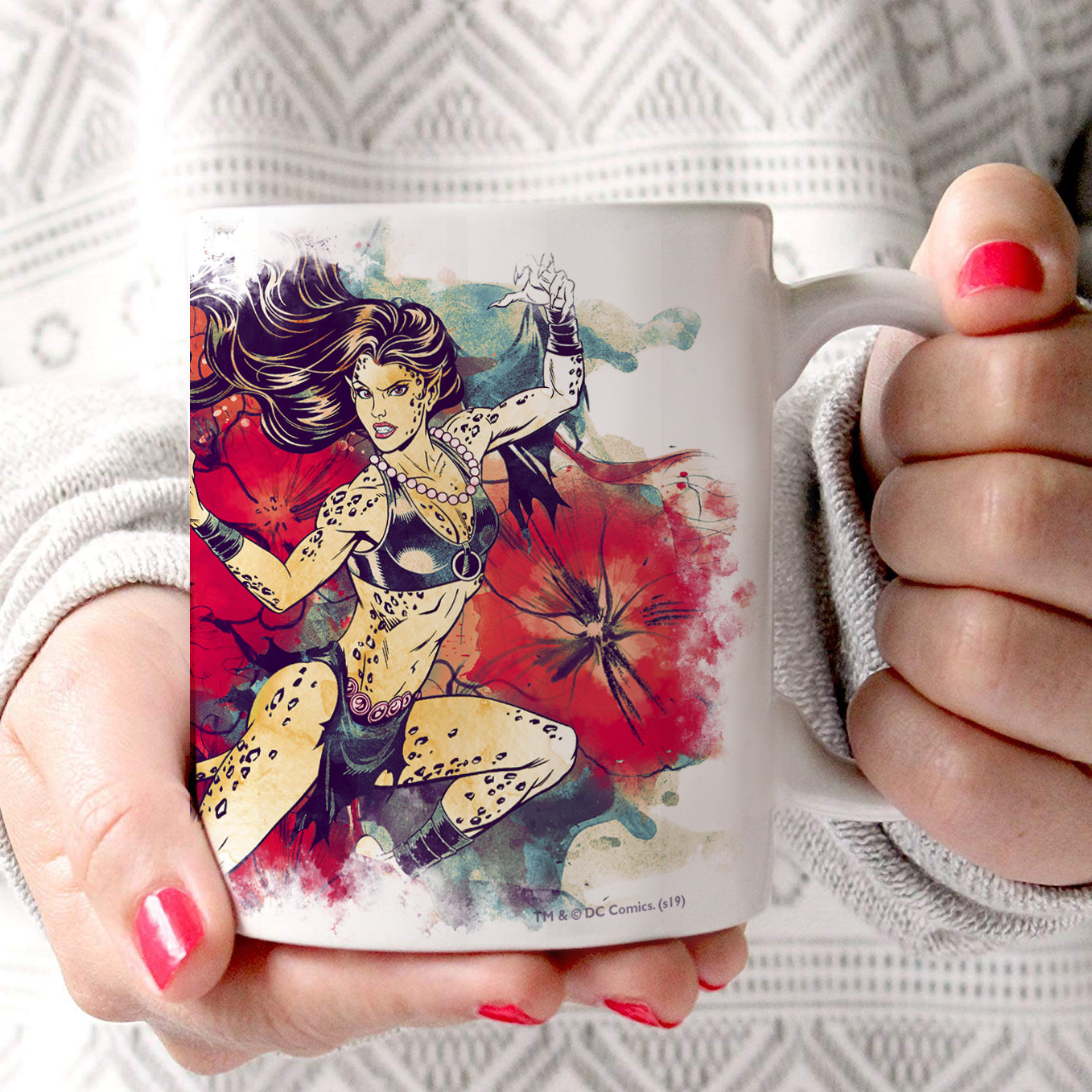 DC Comics (Wonder Woman and Cheeta Watercolor) 11 oz Ceramic Mug WMUG978