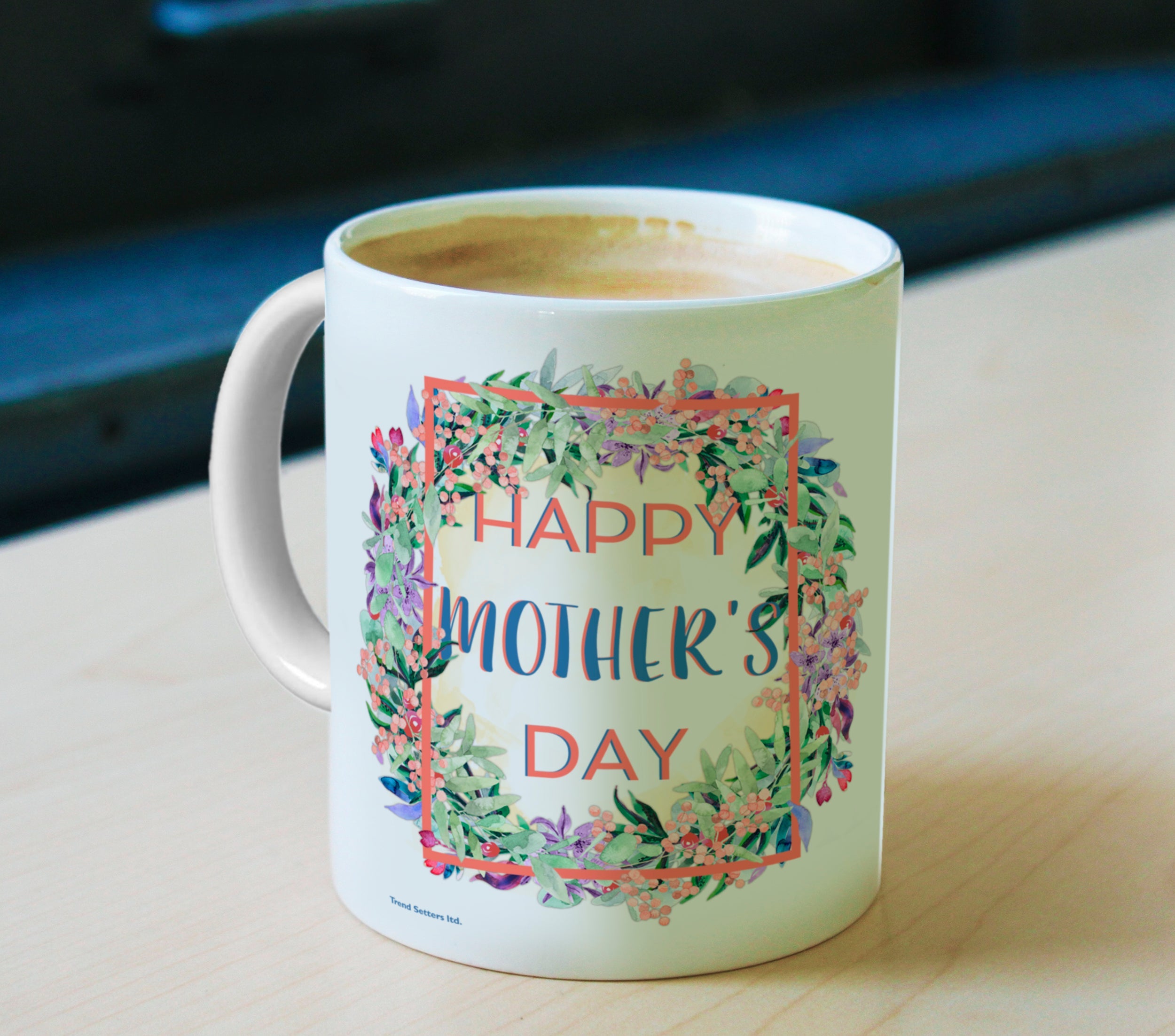 Mother’s Day Collection (Floral Wreath - Personalized) 11 oz White Ceramic Mug
