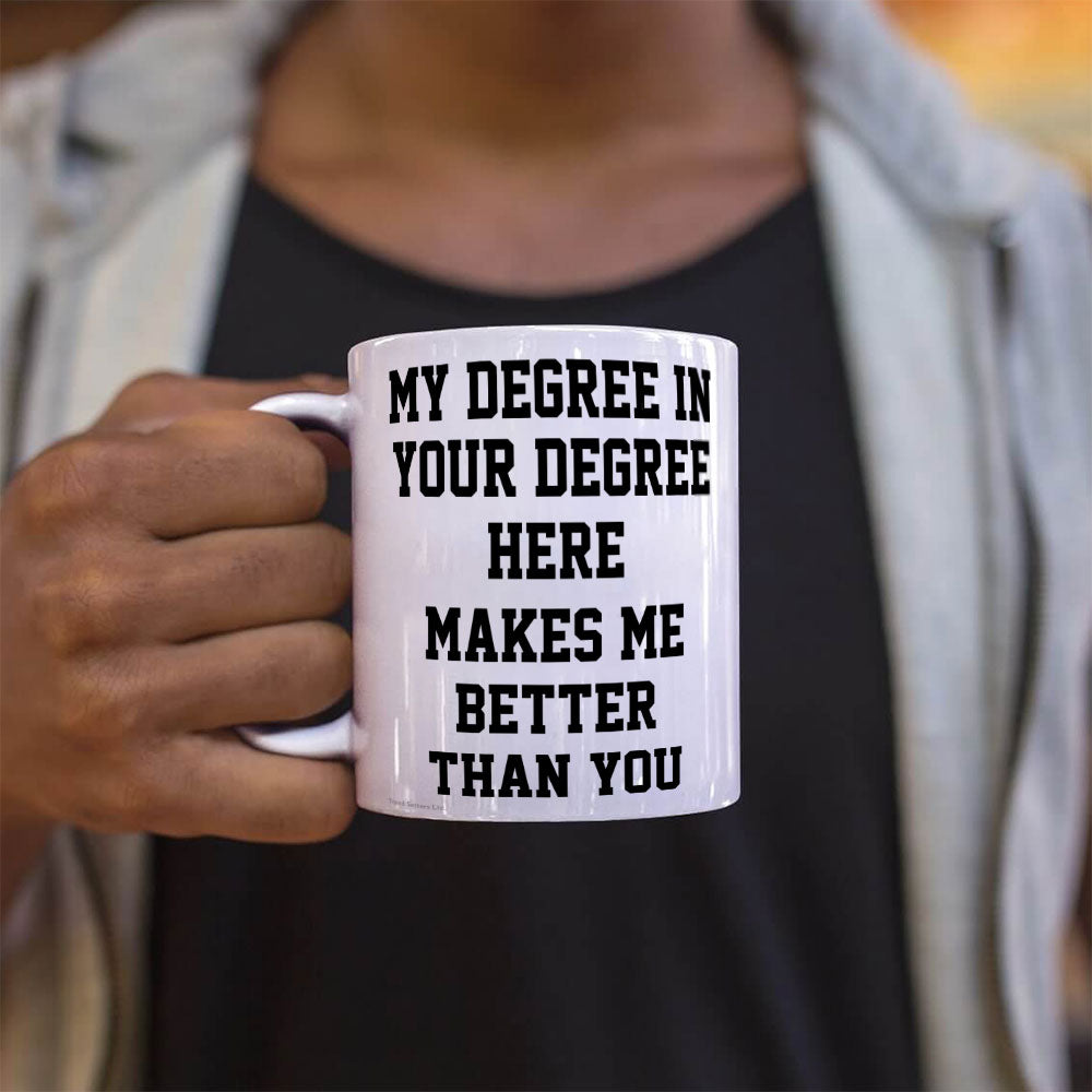 Trend Setters Original (Degree Humor) Personalized 11 oz White Ceramic Mug WMUGPZ1846