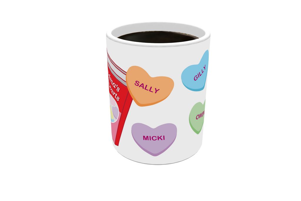 Family Collection (Grandma’s Sweethearts - Personalized) White Ceramic Mug WMUG1637
