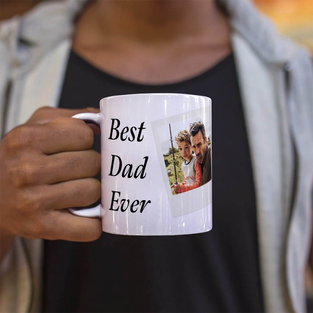 Parent Collection (Best Dad Ever - Personalized) White Ceramic Mug