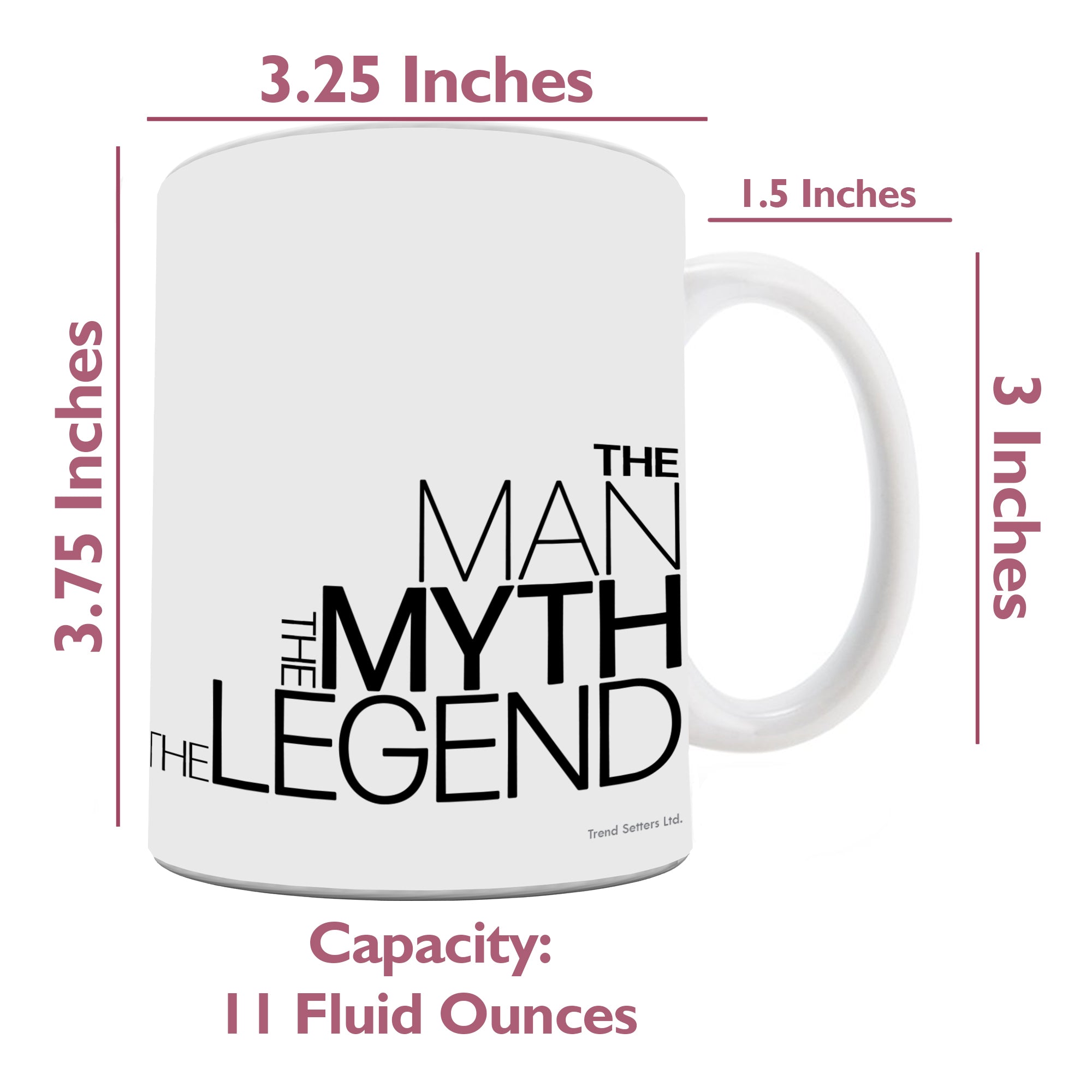 Family Collection (The Man, The Myth, The Legend - Personalized) White Ceramic Mug
