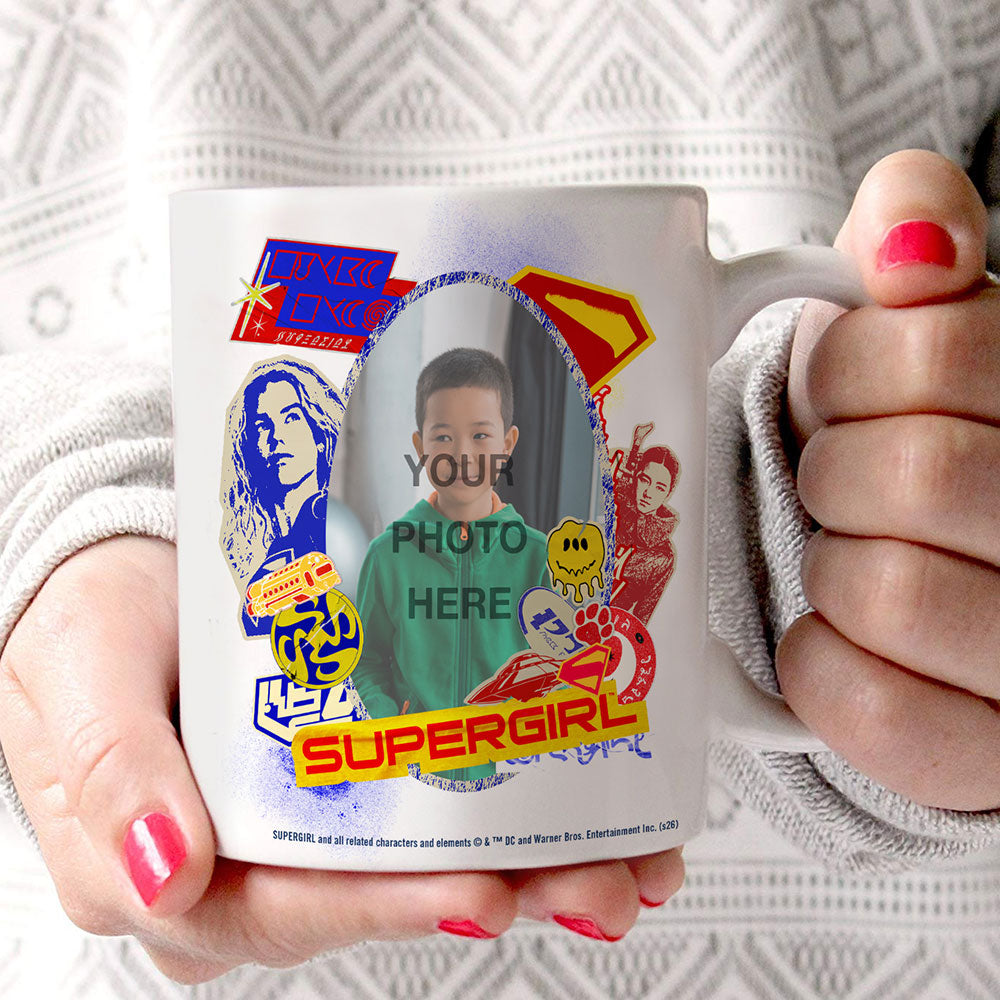 Supergirl (Truth. Justice. Whatever.) Personalized Photo Upload 11 oz White Ceramic Mug WMUGU1809