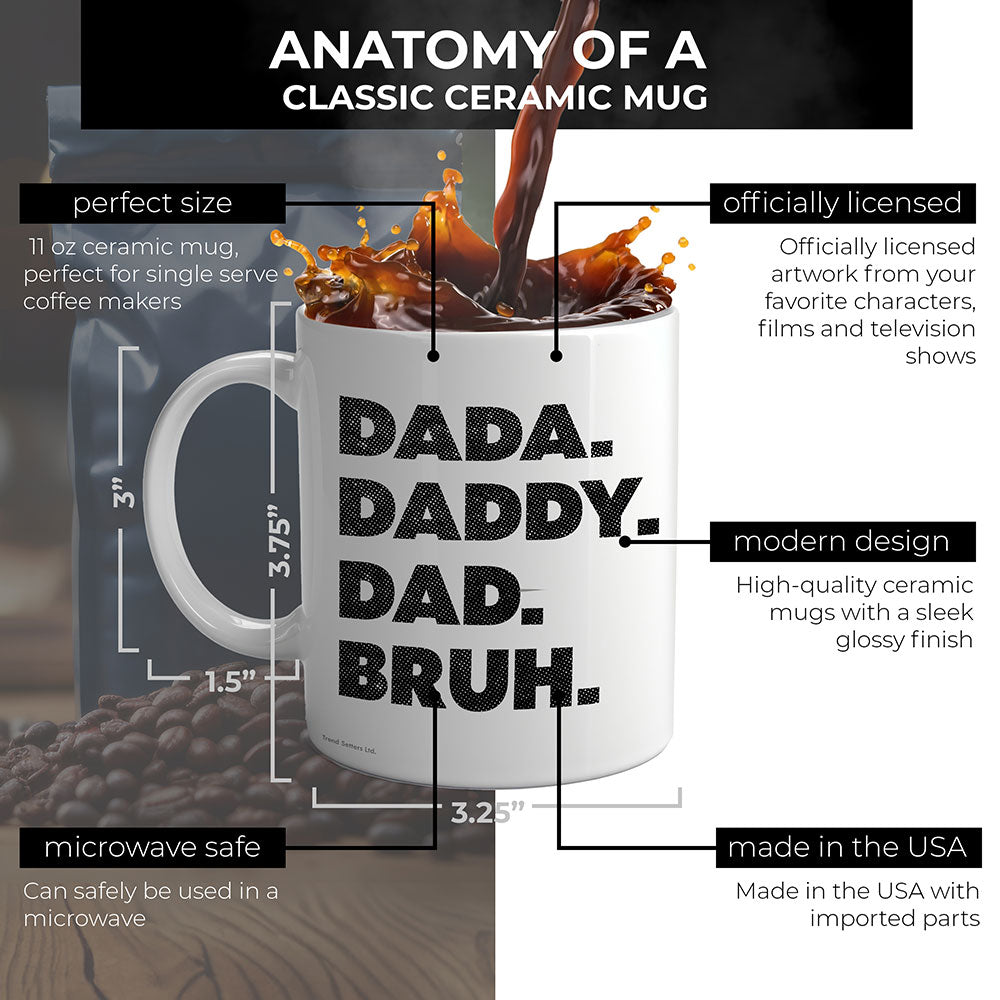 Trend Setters Original (Dada Daddy Dad Bruh) Personalized Photo Upload 11 oz White Ceramic Mug WMUGU1817