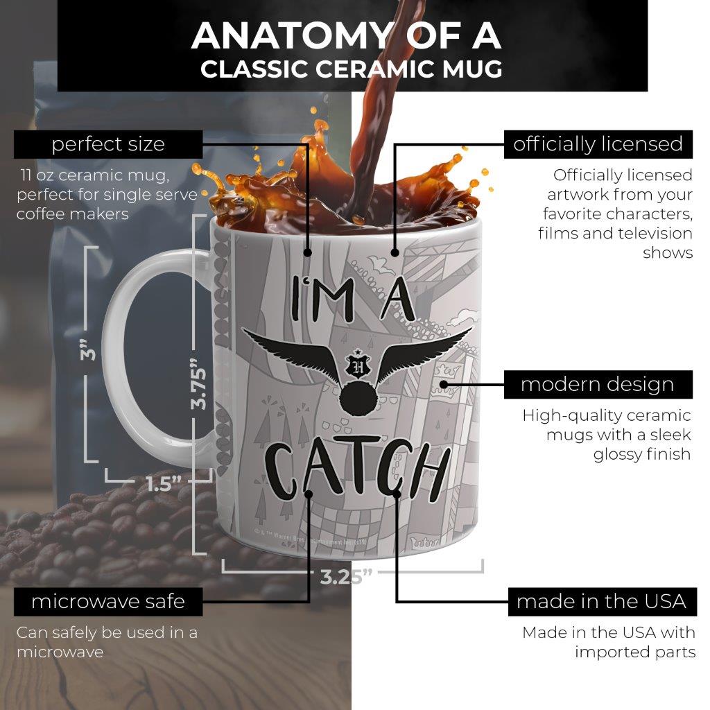 Harry Potter (I'm a Catch He's a Keeper) 11 oz White Ceramic Mug WMUG1061